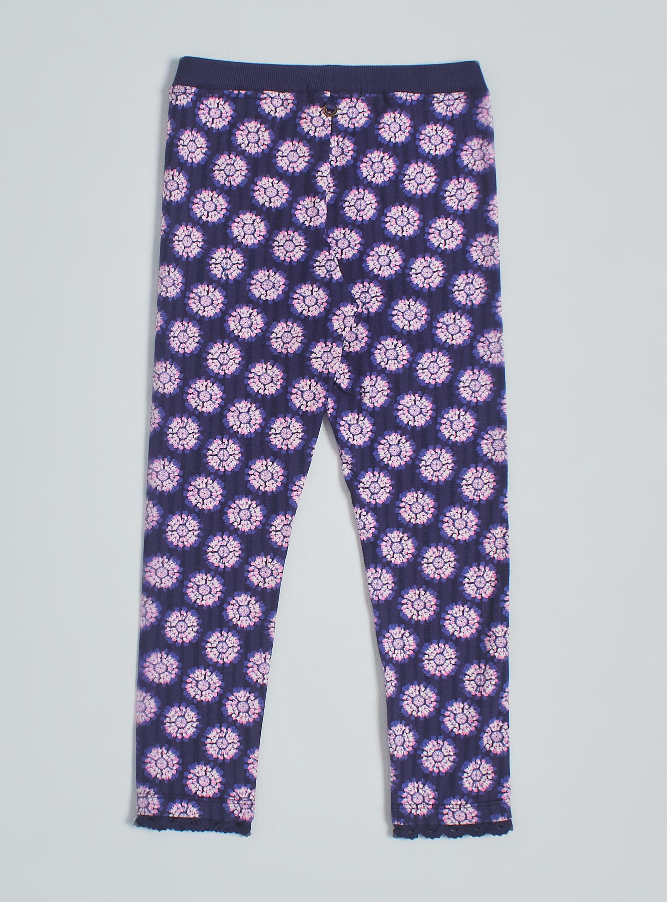 Calza Estampada Pretina Sólida y Detalles Macramé-3