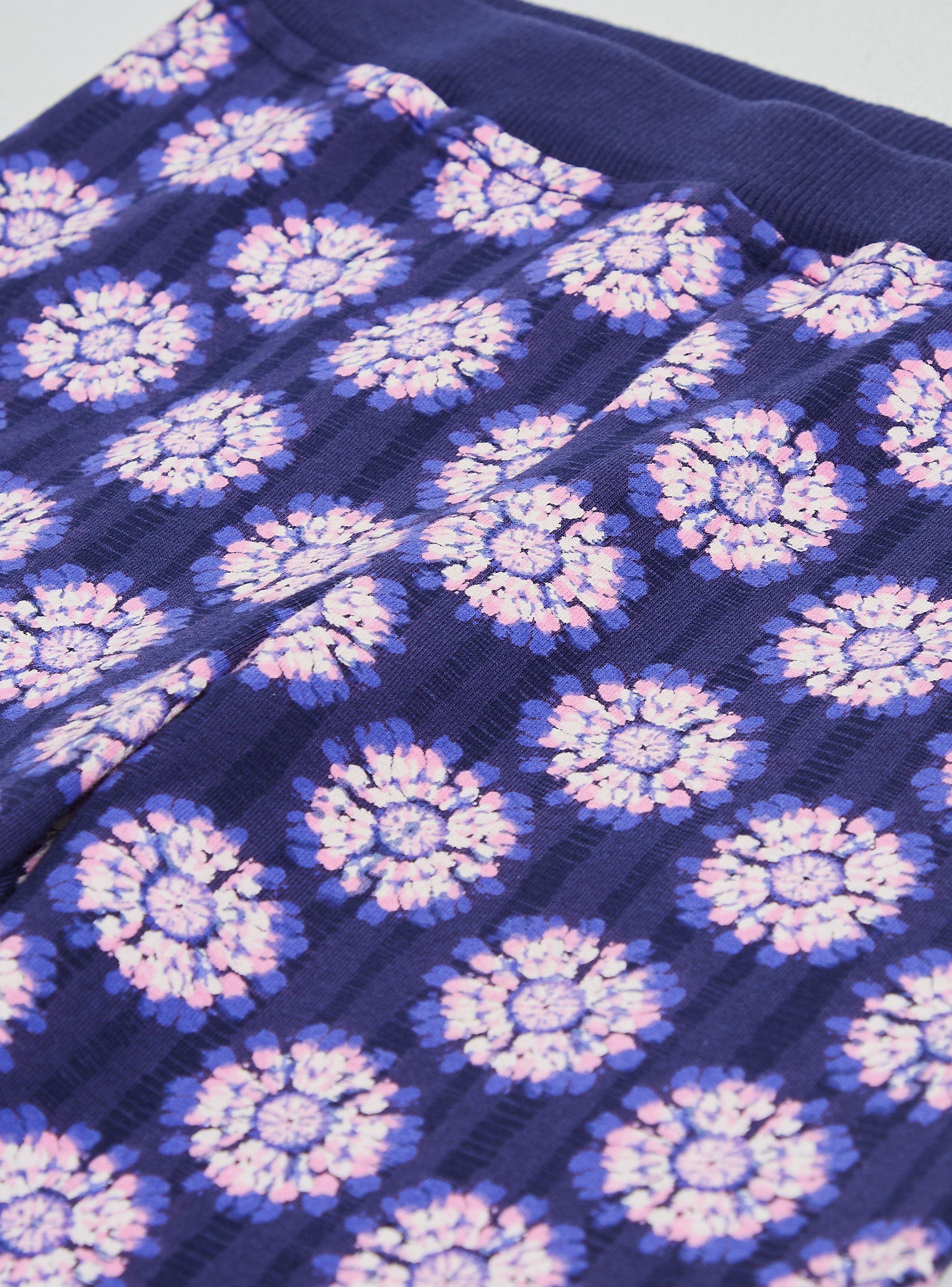 Calza Estampada Pretina Sólida y Detalles Macramé-4