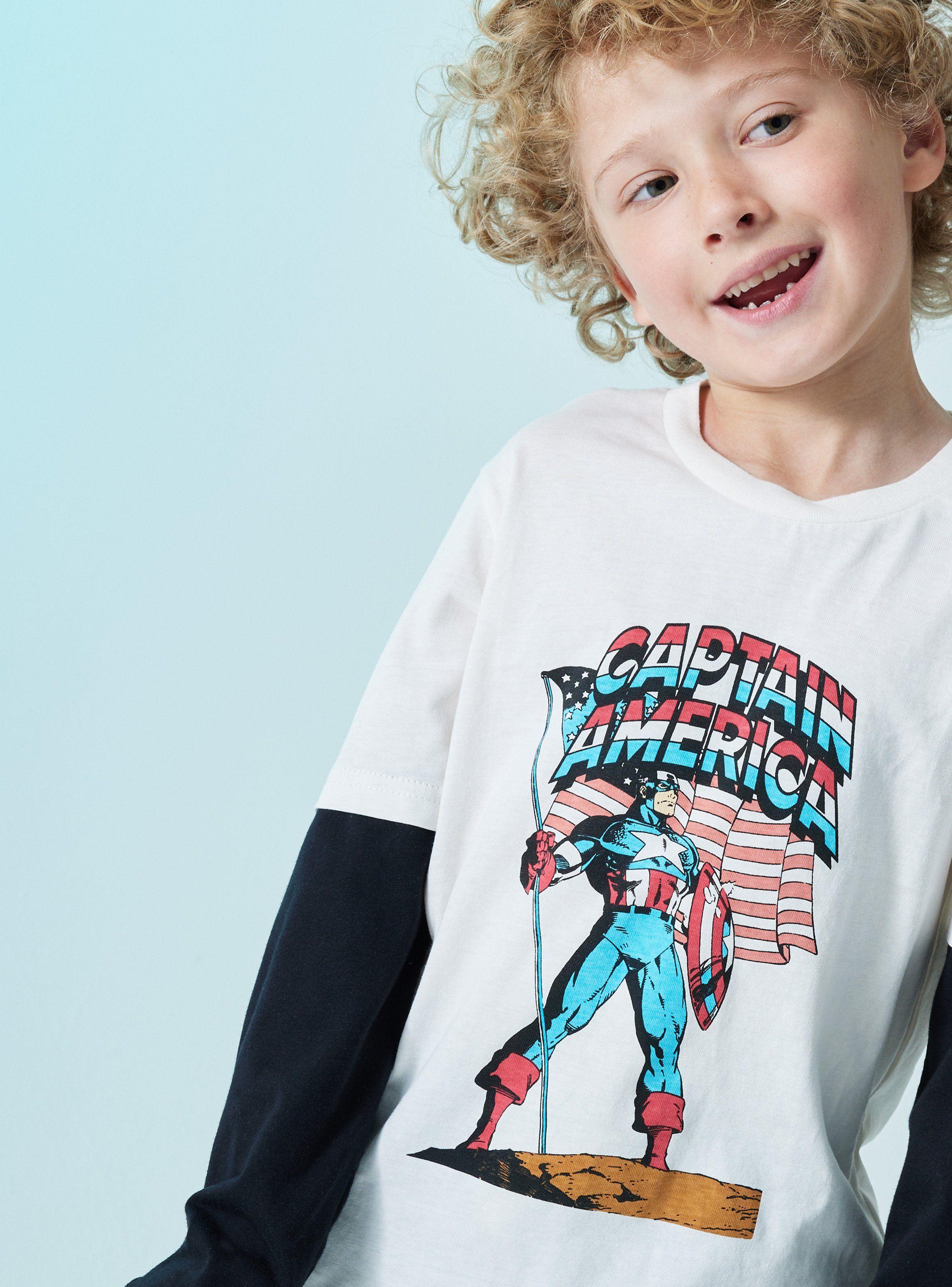 Polera Doble Manga Estampado Comics-1