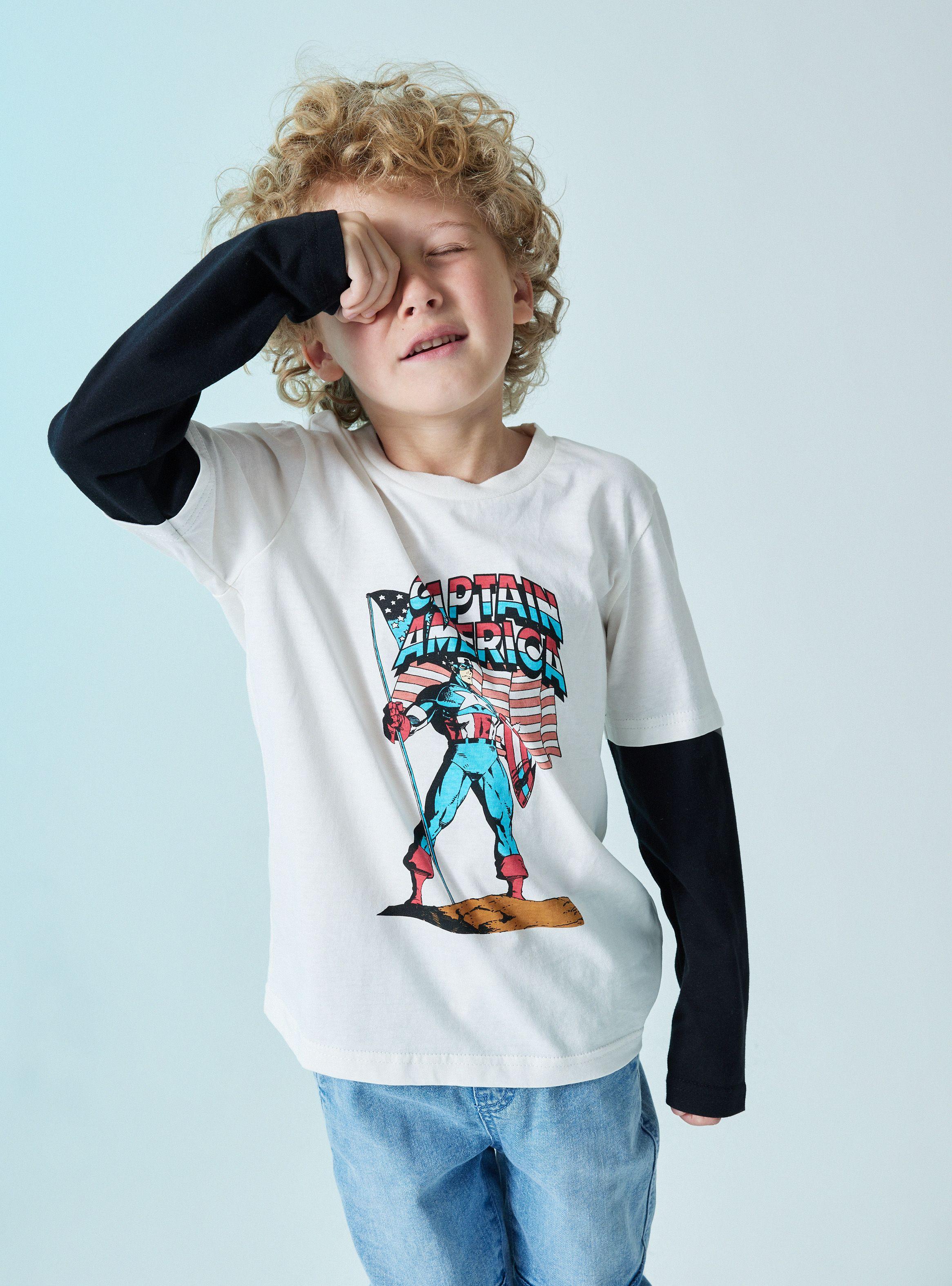 Polera Doble Manga Estampado Comics-0