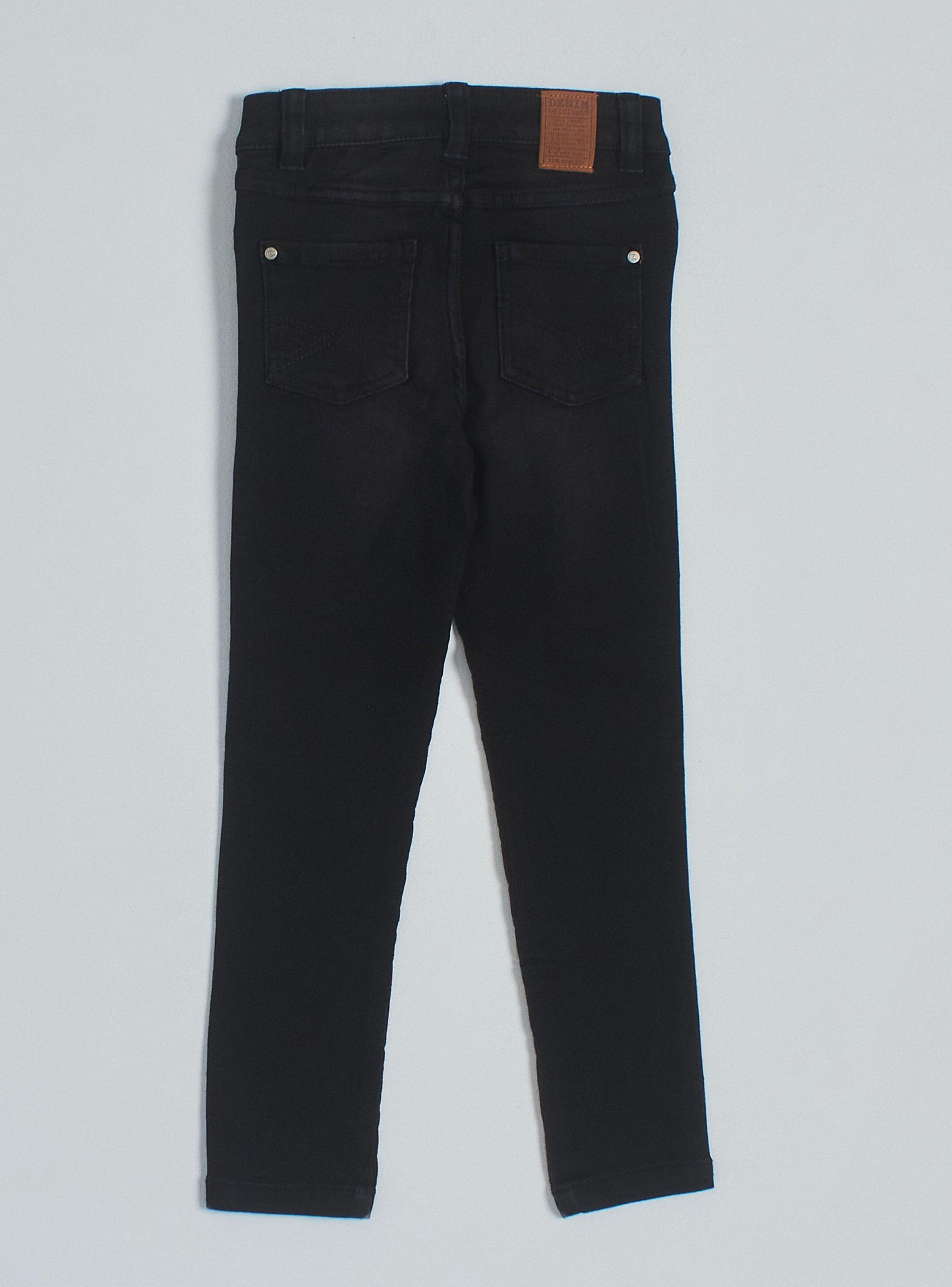 Jeans Básico Lavado y Cintura Ajustable-3