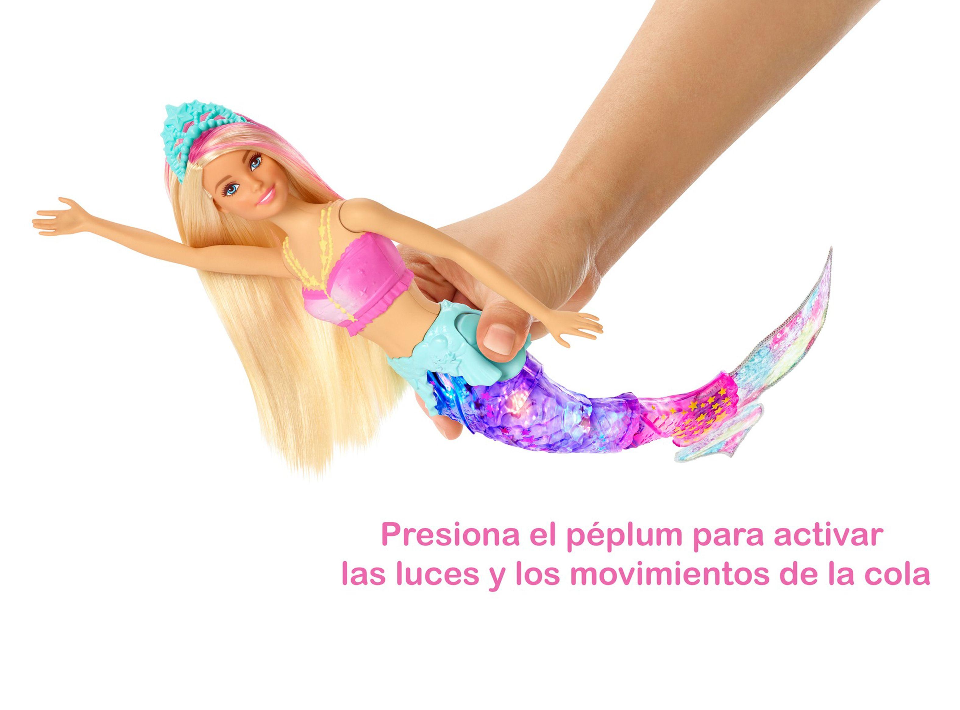 Dreamtopía Barbie Sirena de Luces Brillantes-1