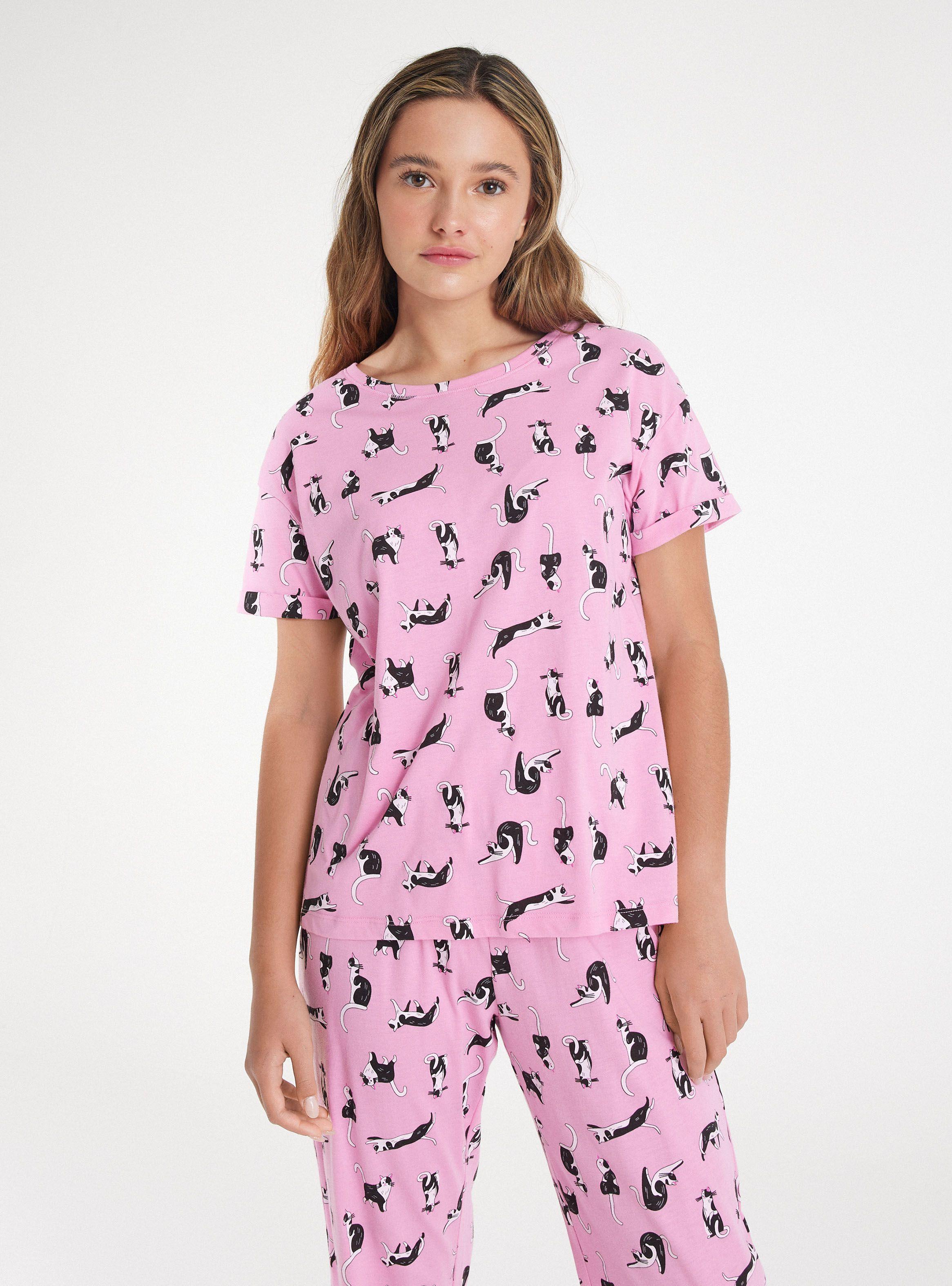 Pijama Full Print Top y Bottom-0