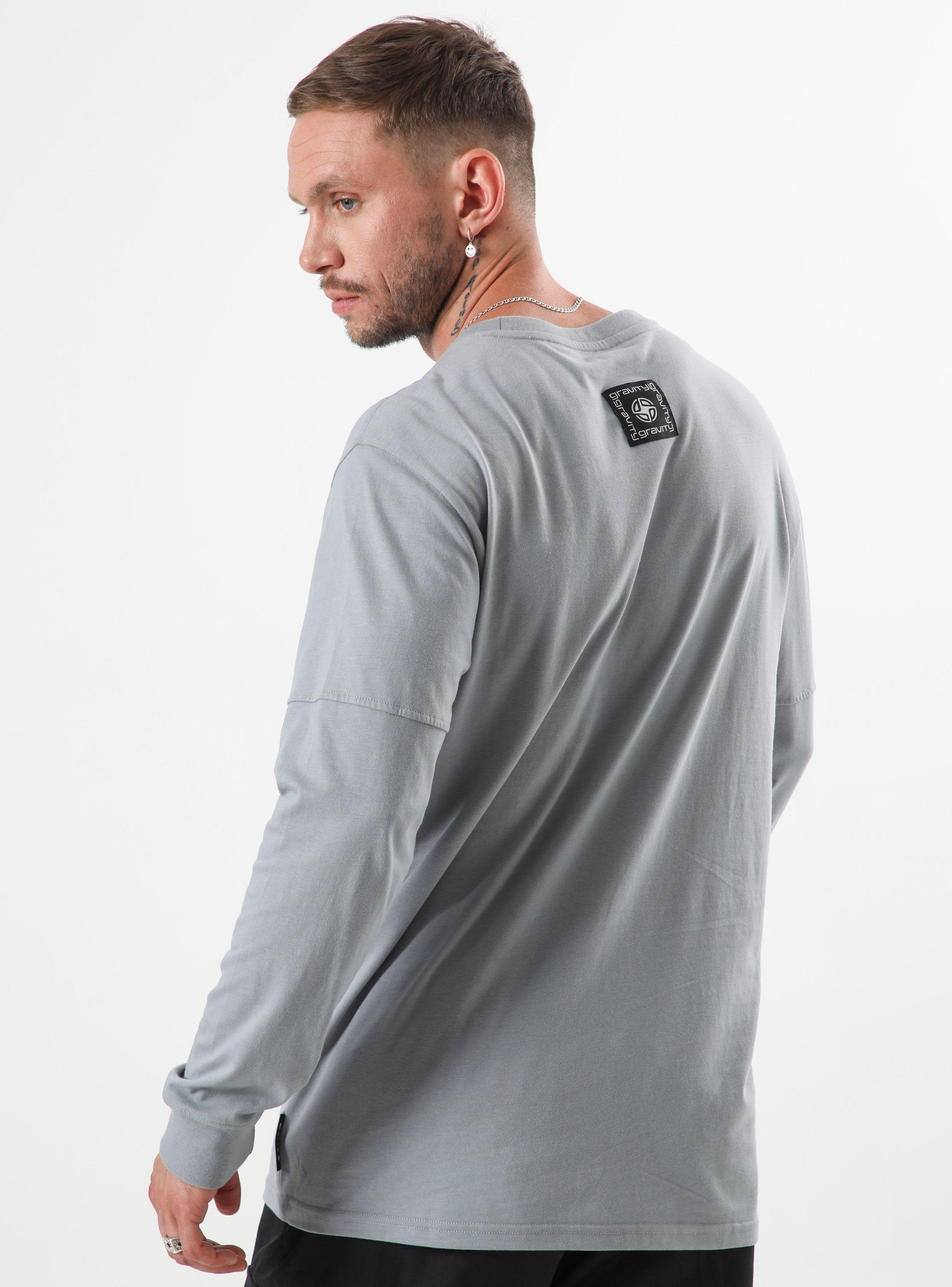 Polera Manga Larga Puño Color Block Front Print-1