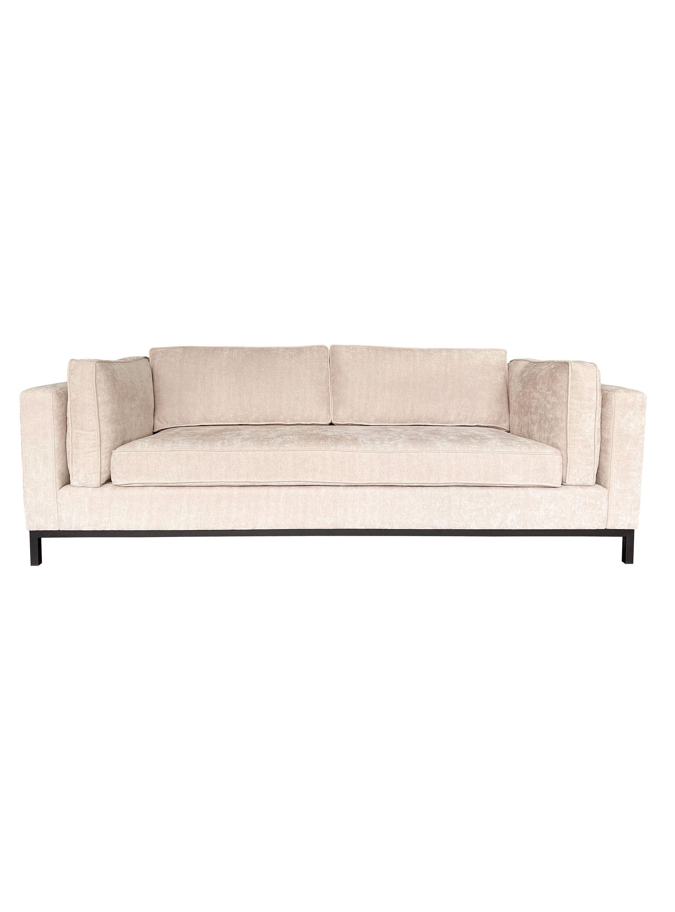 Sofá Champagne 3C Velvet Alaniz Home-2