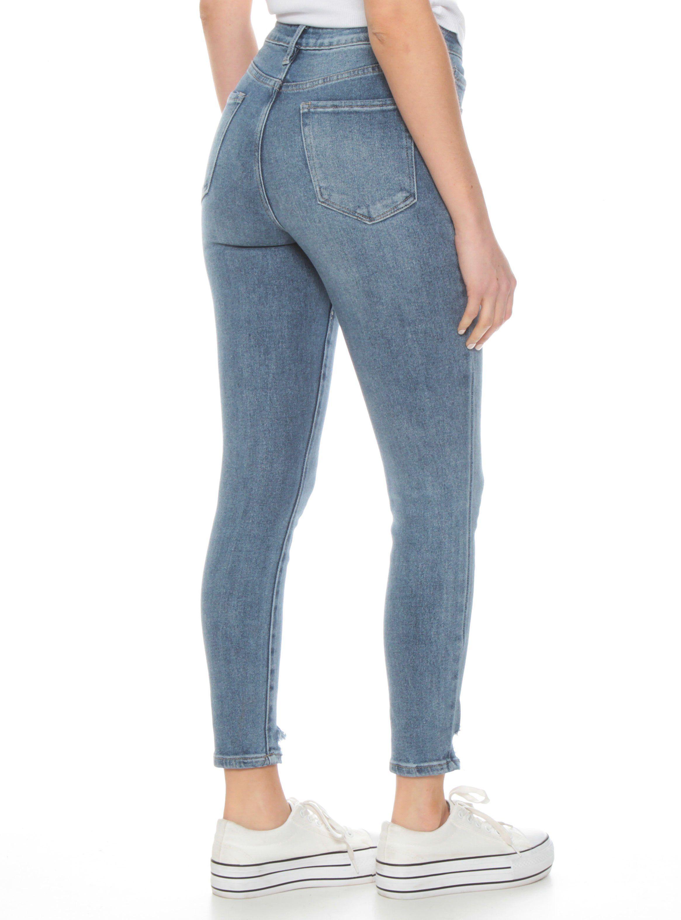 Jeans Básico Pitillo Desgaste-1