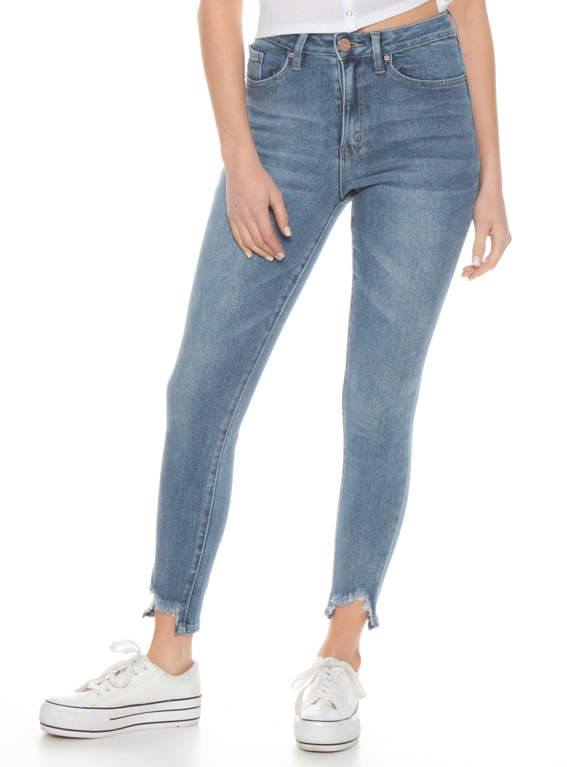 Jeans Básico Pitillo Desgaste-0