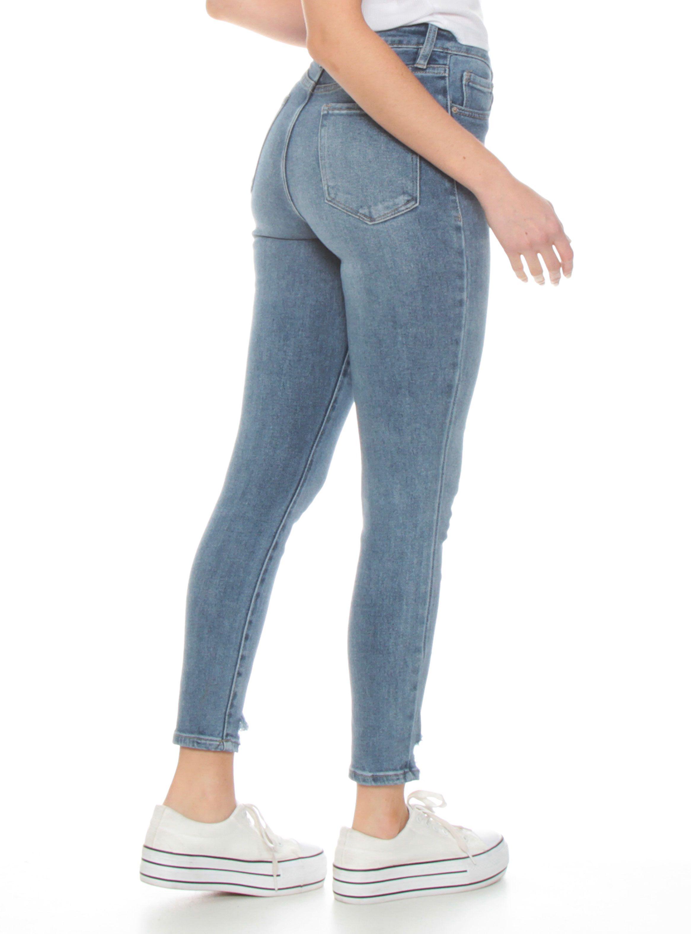 Jeans Básico Pitillo Desgaste-2