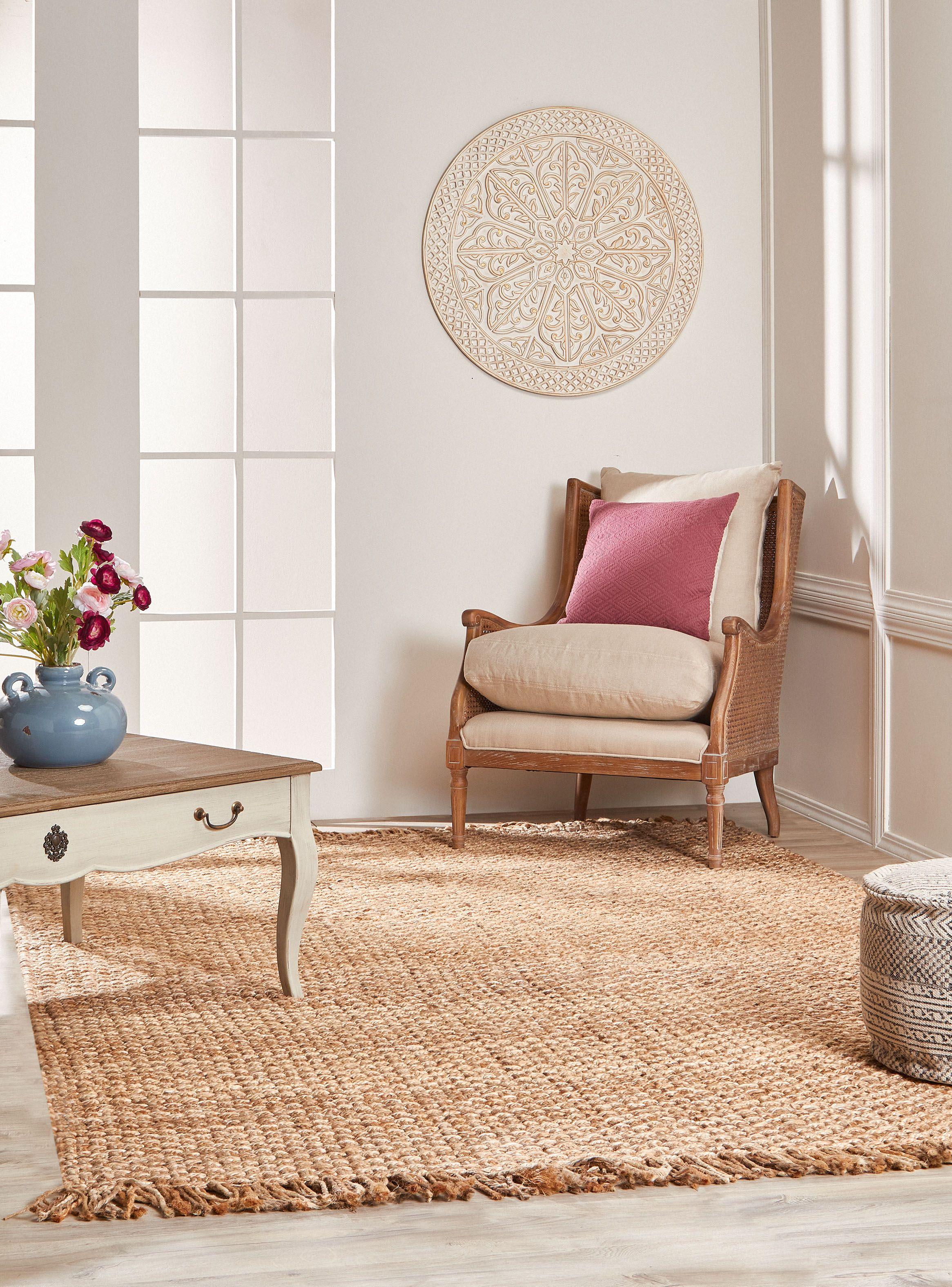 Alfombra Yute 160 x 230 cm Agra Natural-3
