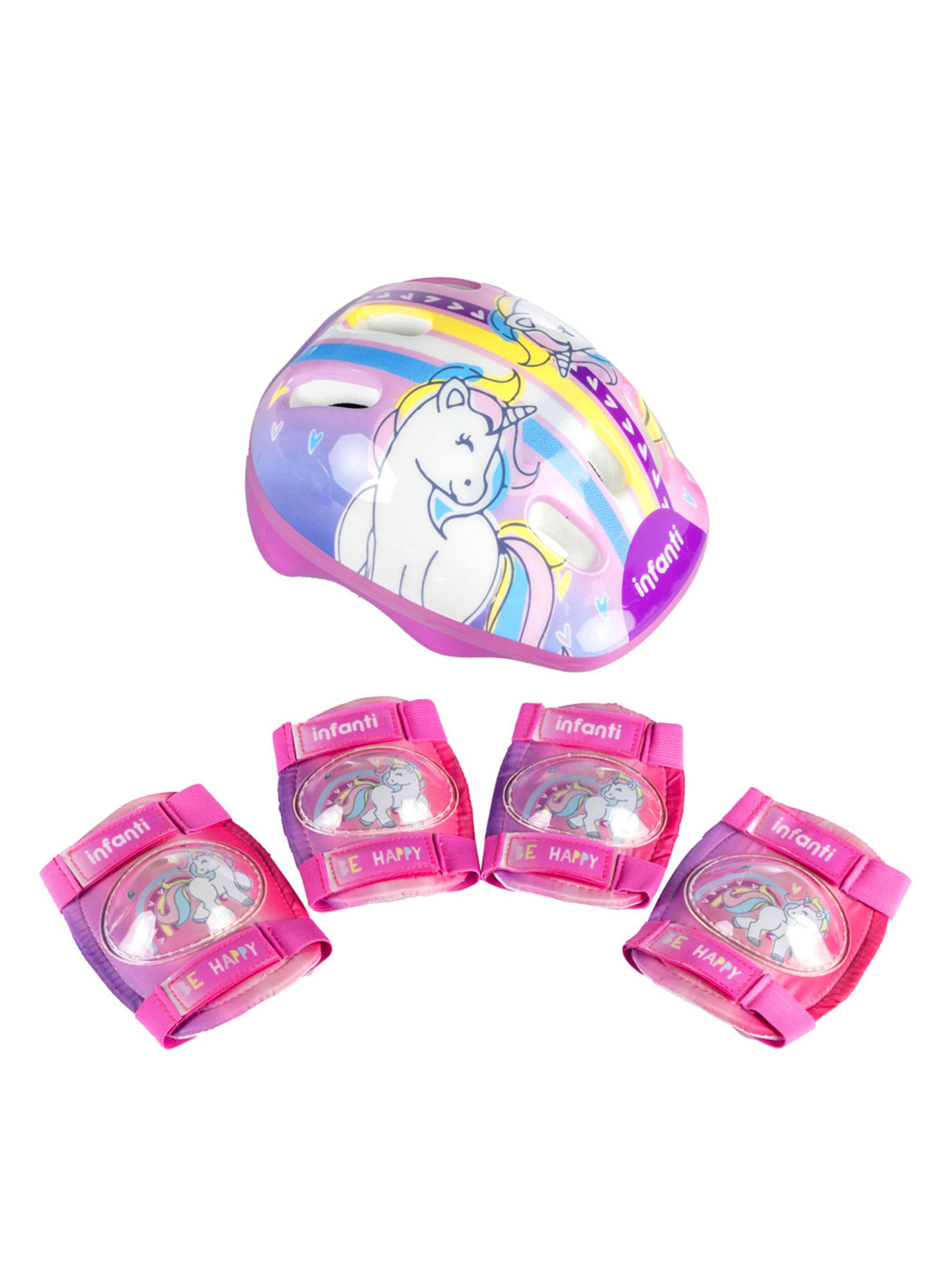 Set de Casco y Rodilleras Pink-0