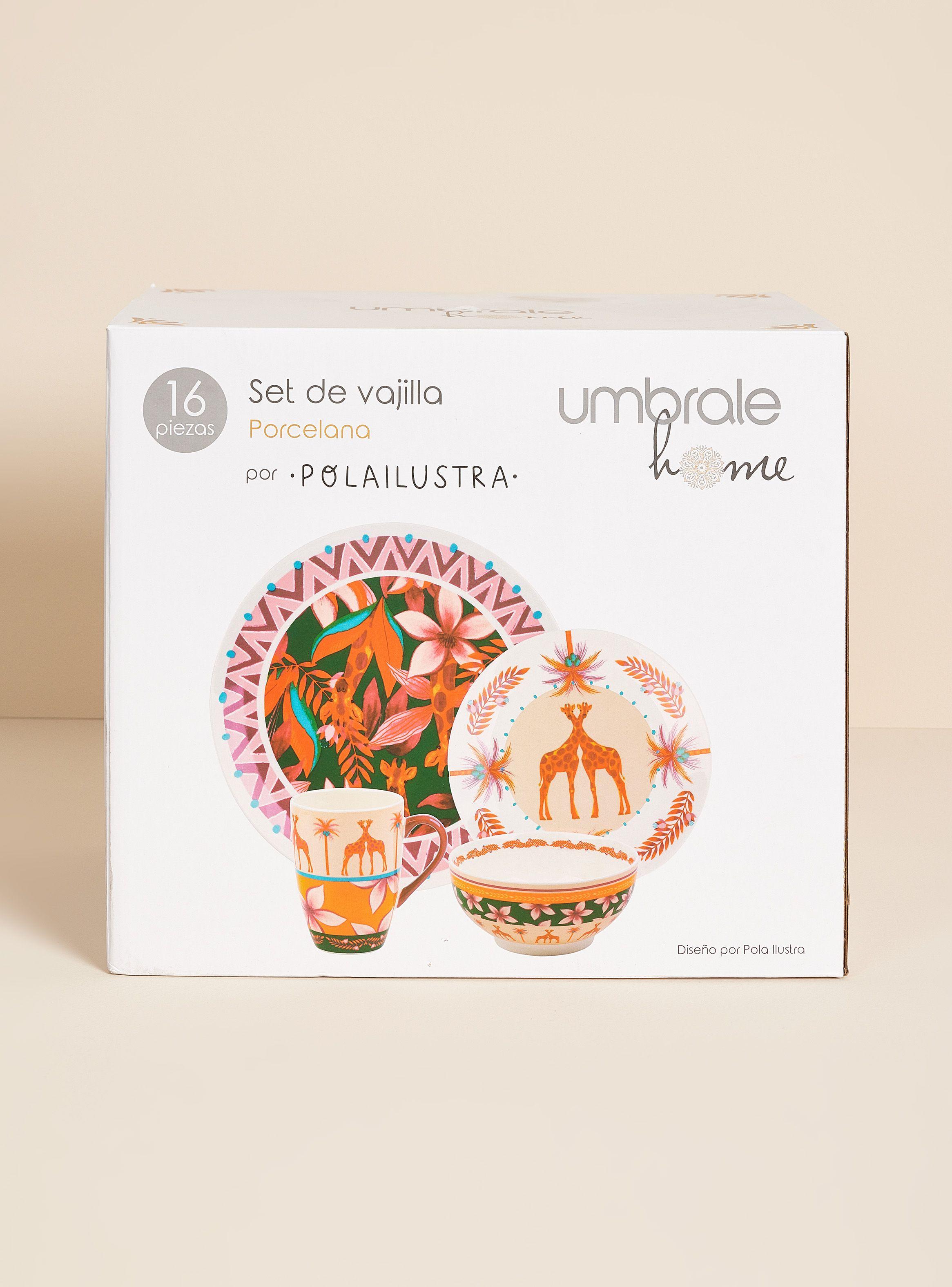 Set Vajilla Porcelana 16 Piezas By Pola Ilustra-3