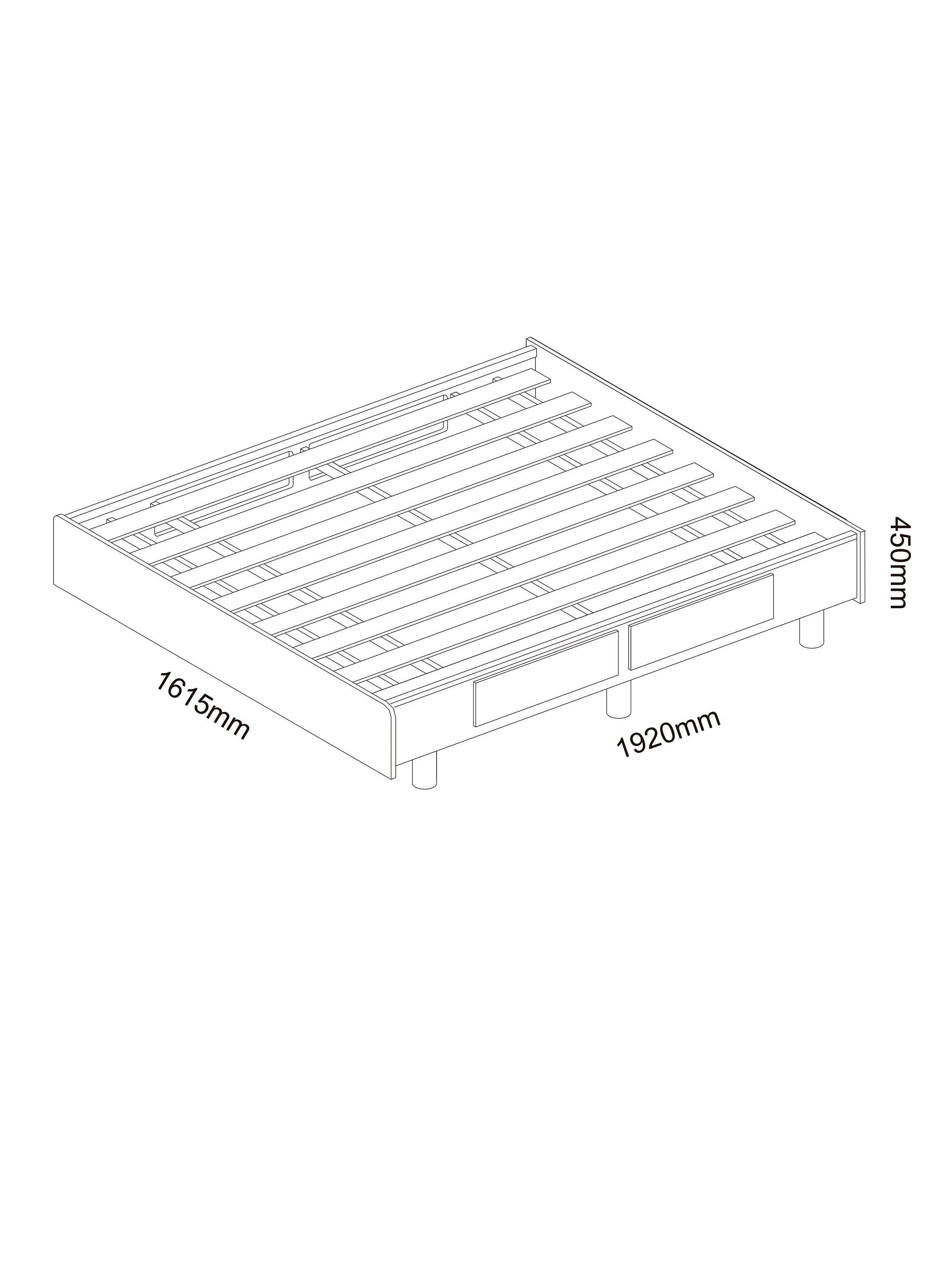 Cama Americana Elite 2 Plazas con Respaldo + Veladores-2