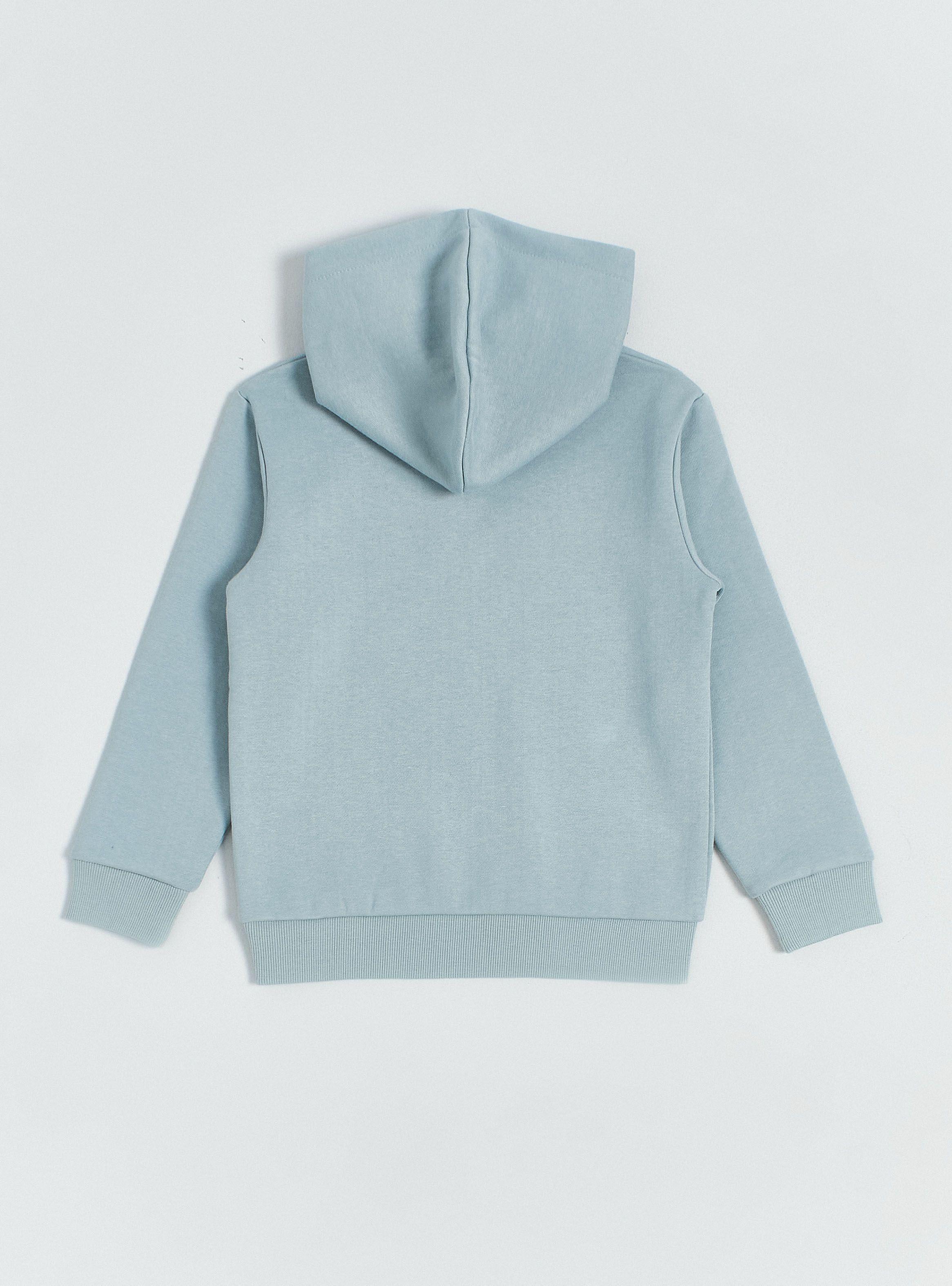 Polerón Con Gorro y Estampado Frontal-3