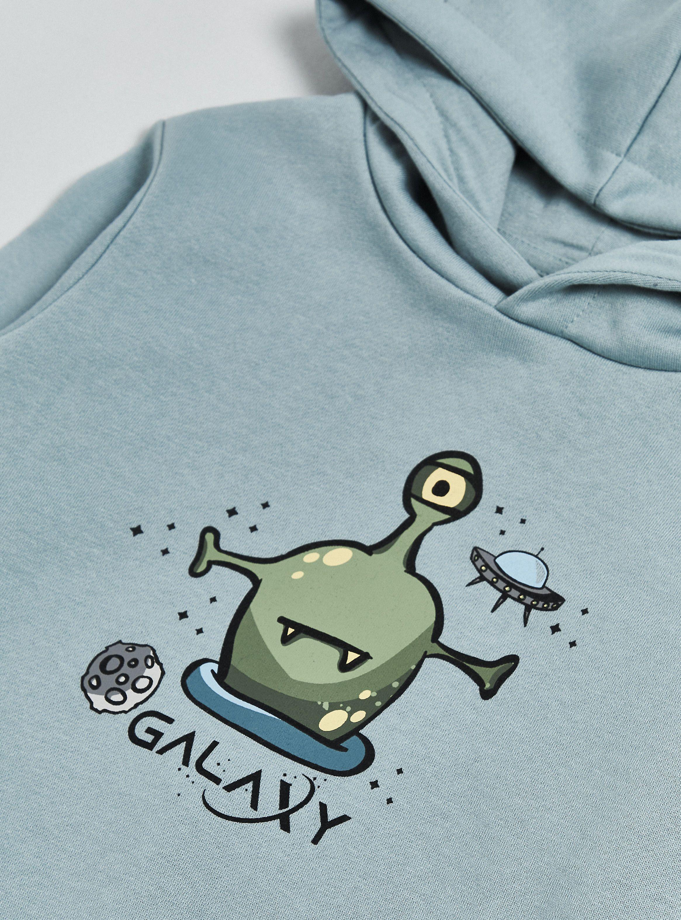 Polerón Con Gorro y Estampado Frontal-4