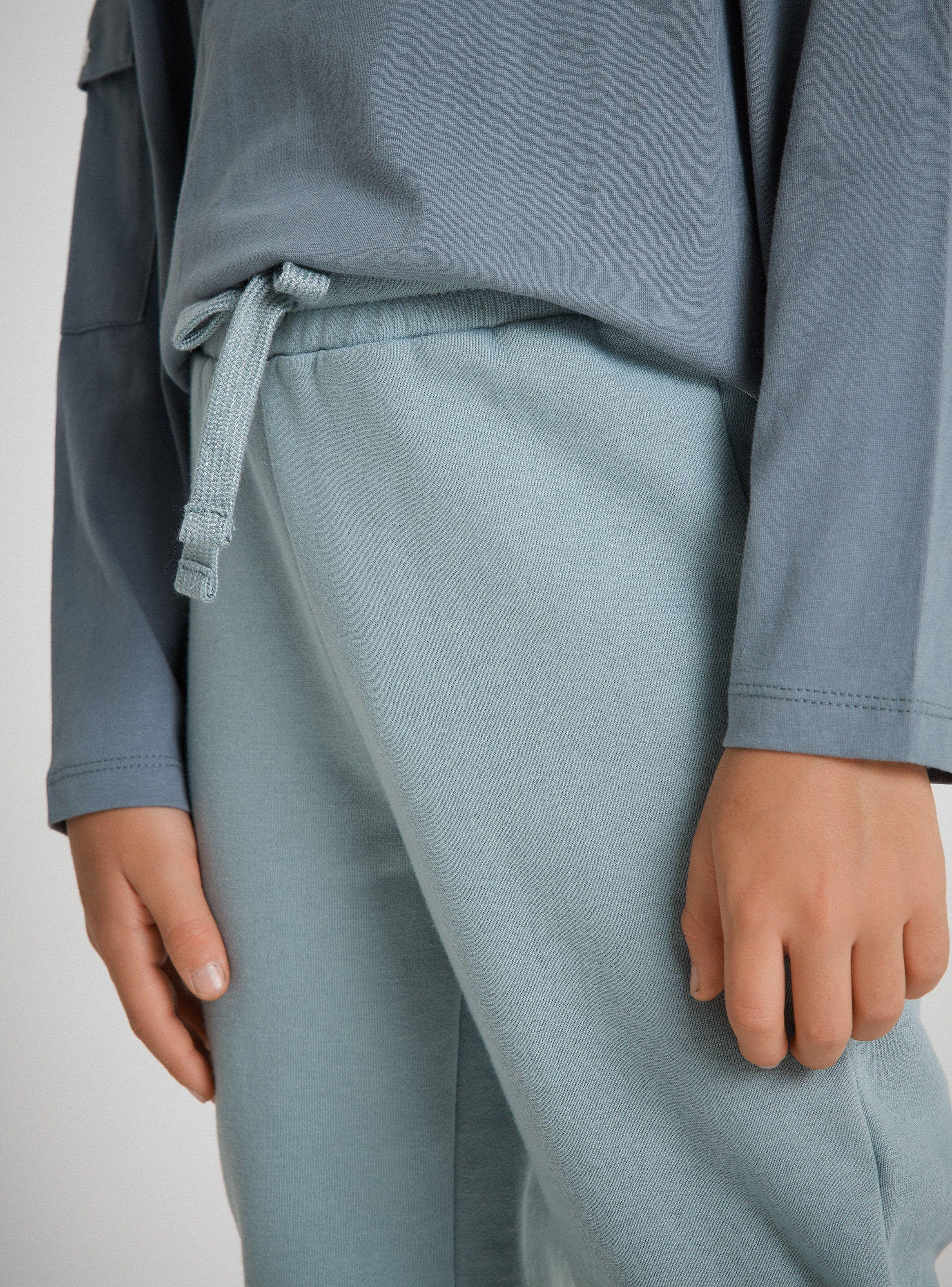 Pantalón Buzo Cintura Elasticada y Puño-1
