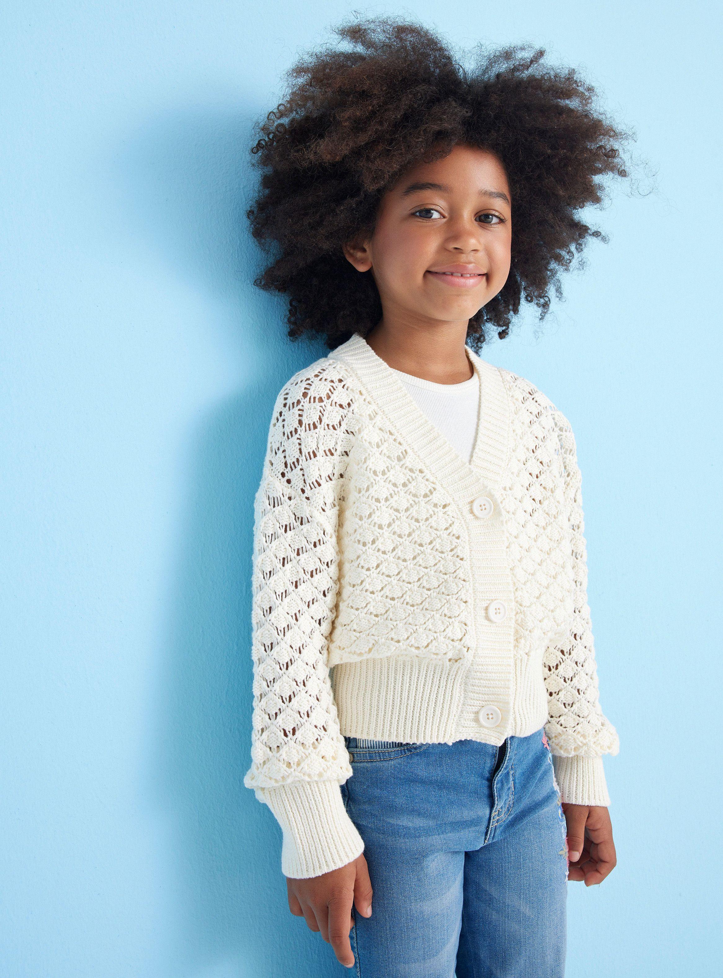 Chaleco Tejido Calado Abotonado-0