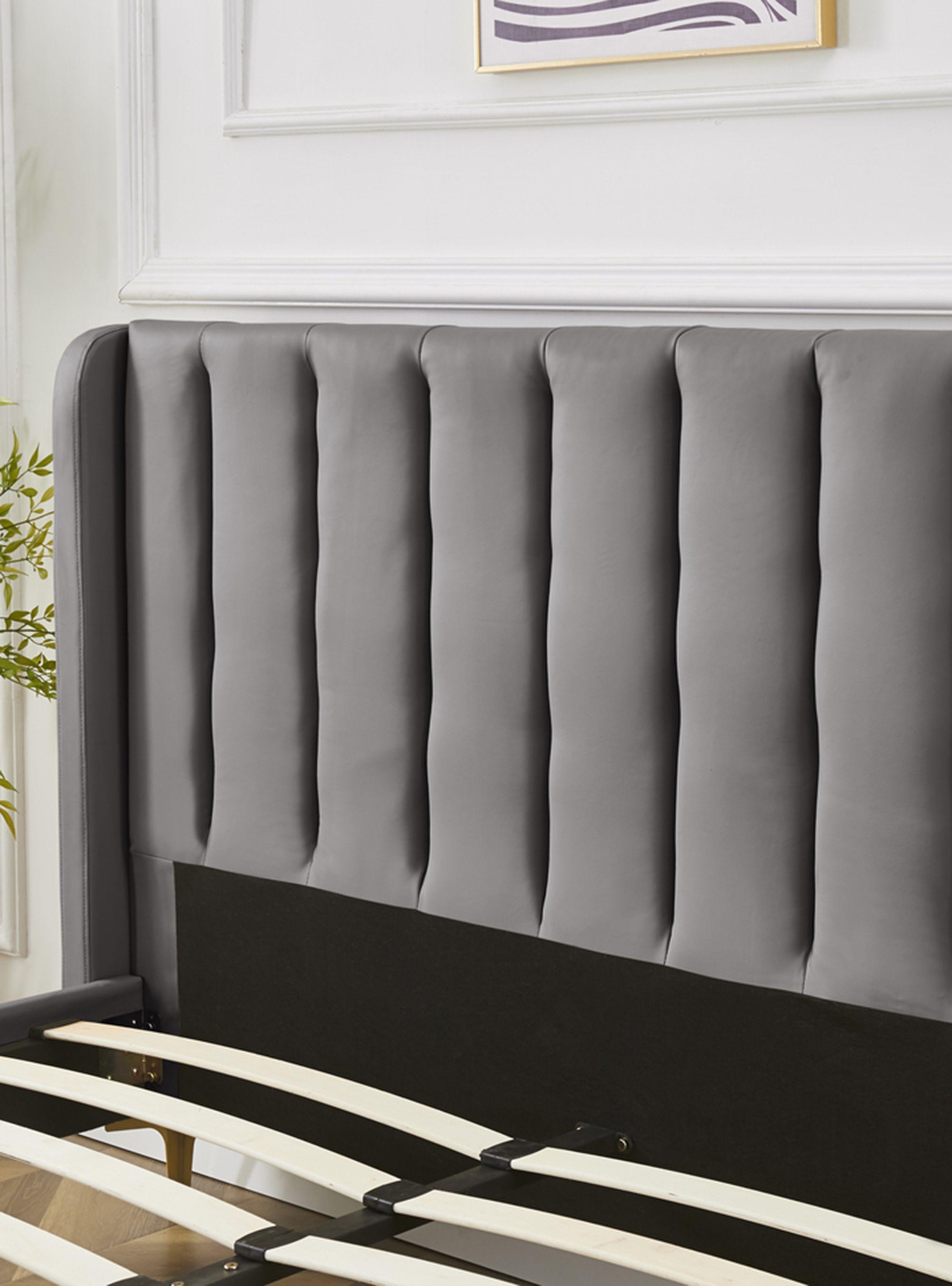 Base Zafiro 2 Plazas x 190 cm + Respaldo Gris-1