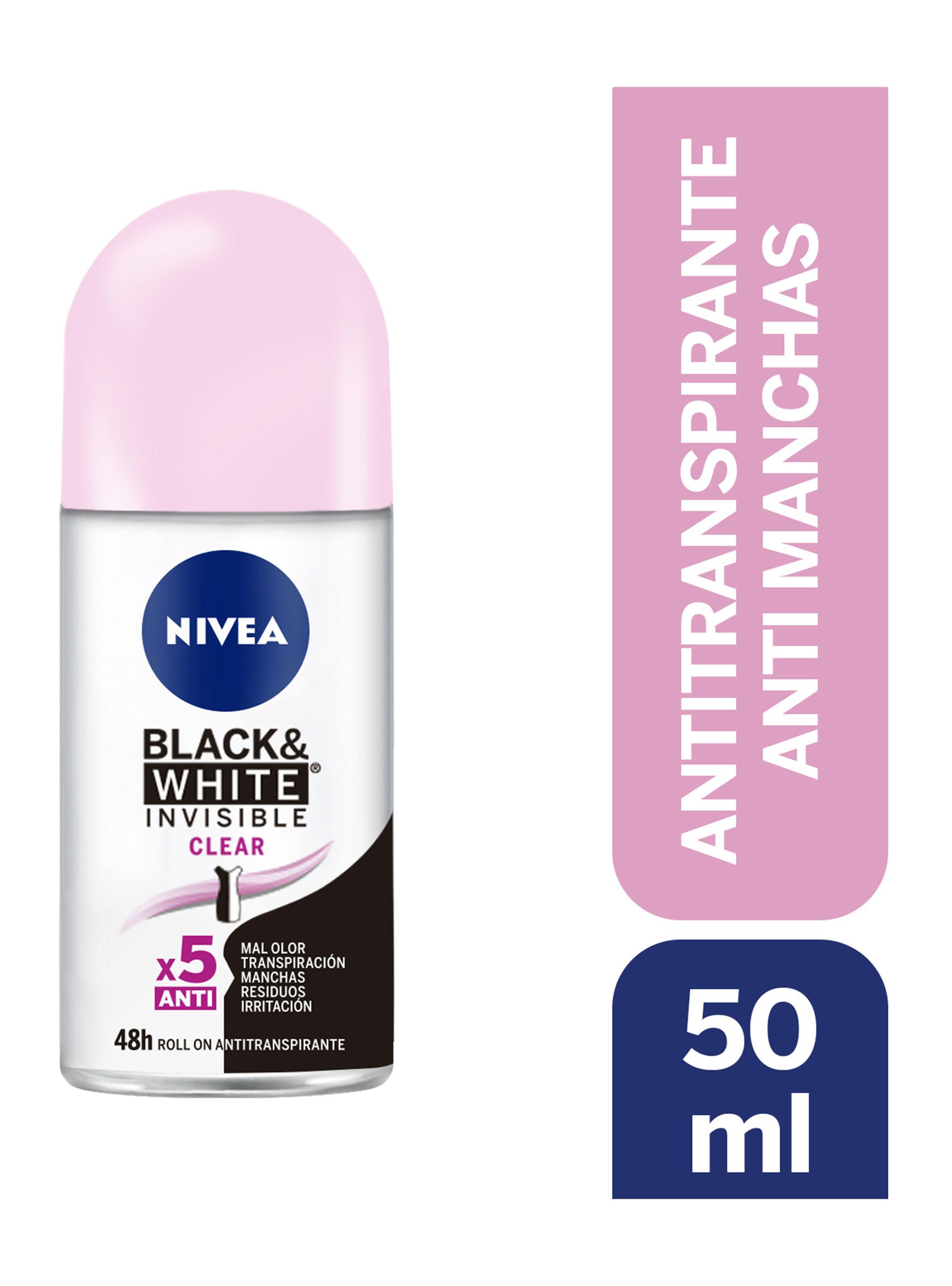 Desodorante Nivea Mujer Invisible Black&White Clear Roll On 50 ml-0