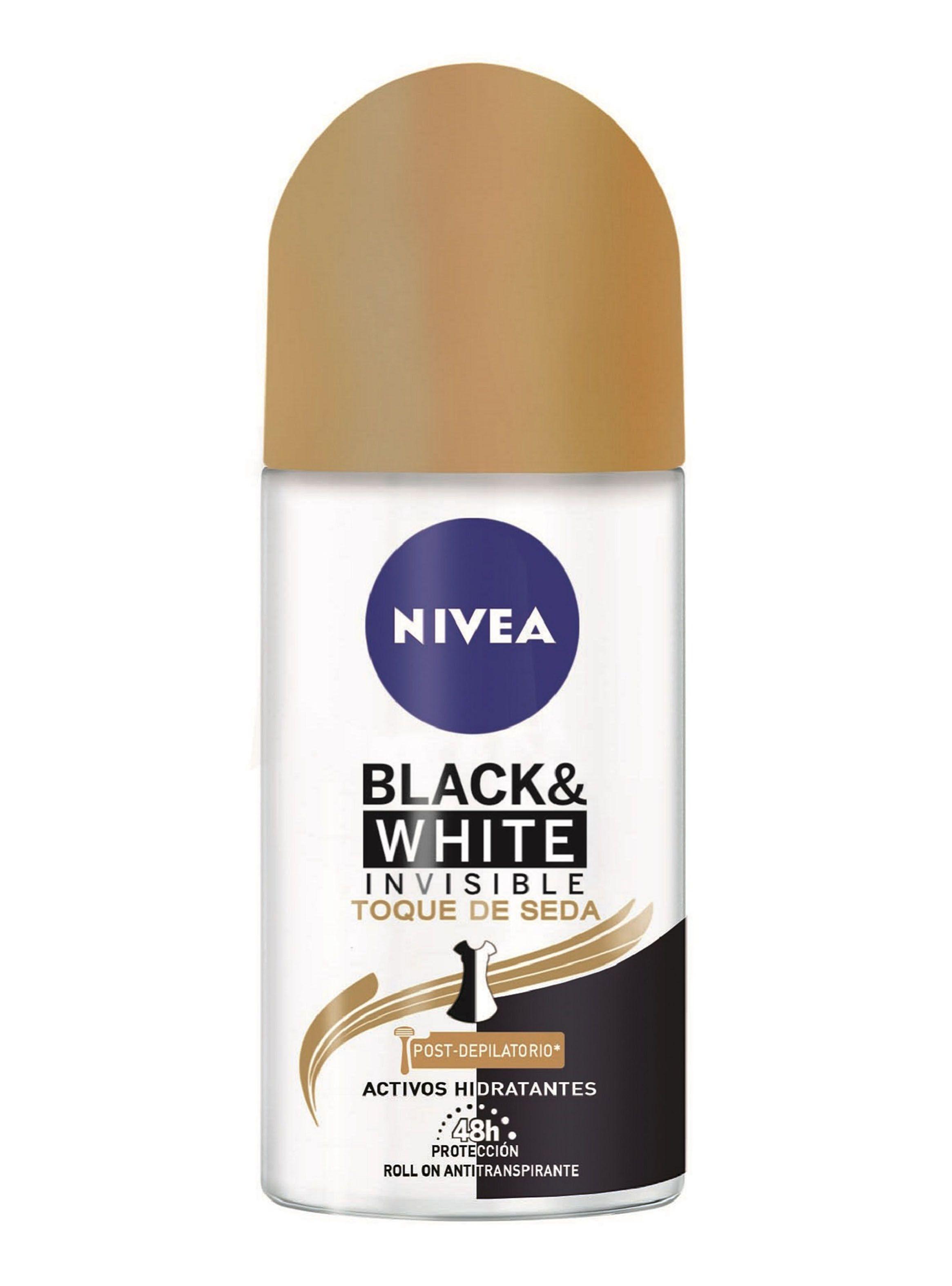 Desodorante Nivea Mujer Black&White Toque Seda Rol On 50 ml-1