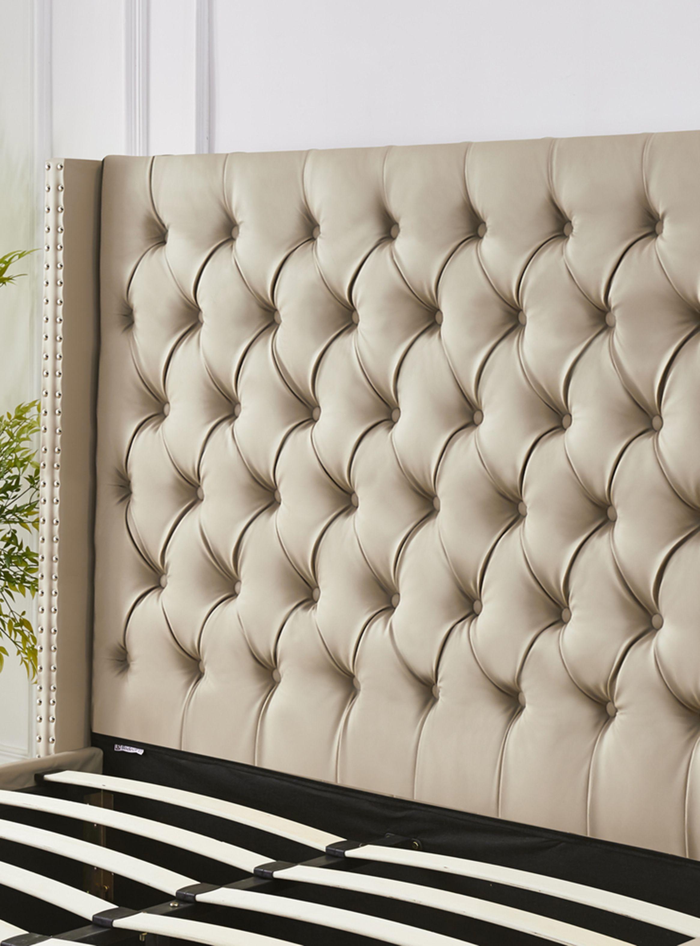 Base Agata 2 Plazas x 190 cm + Respaldo Beige-1