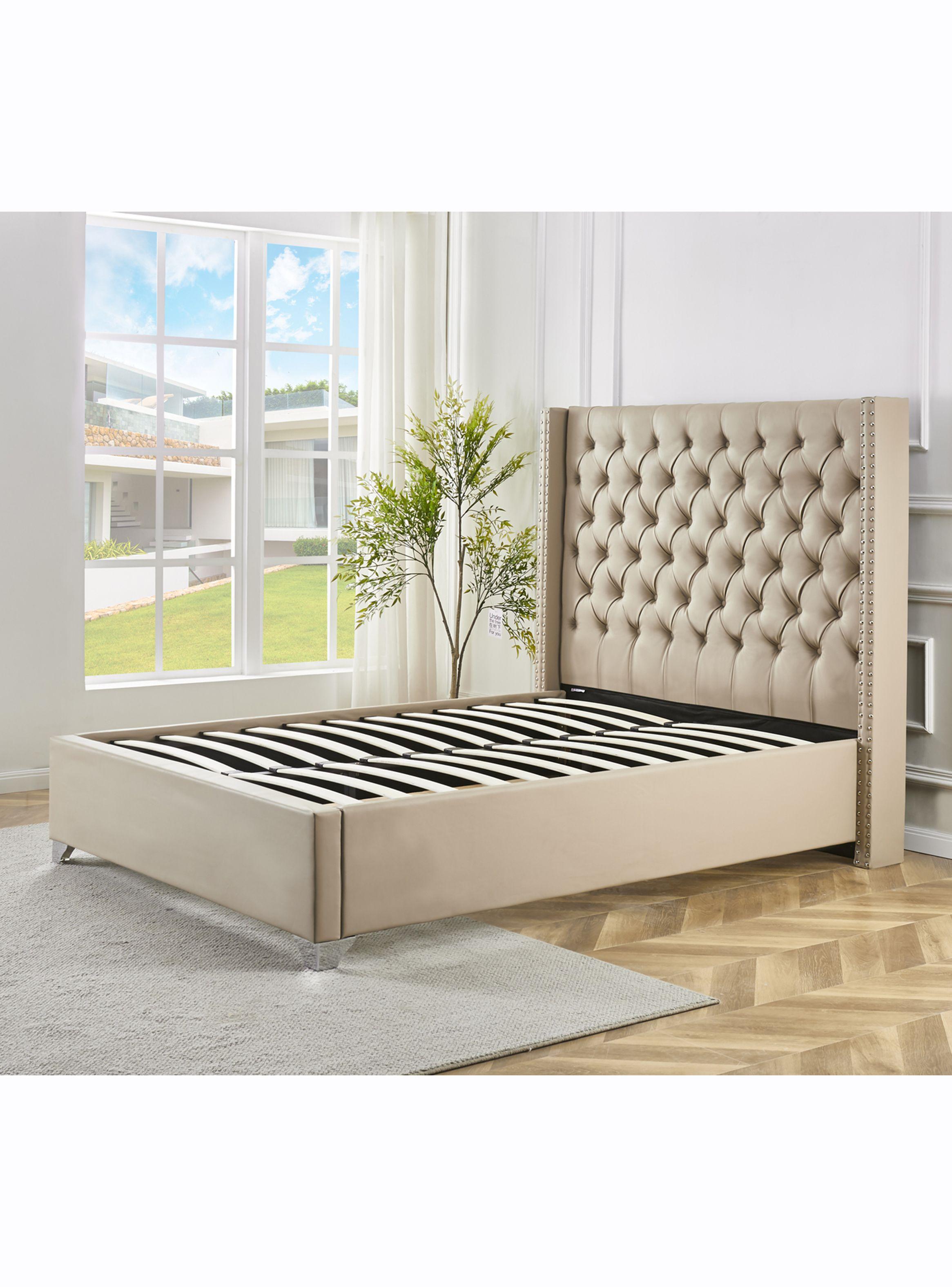 Base Agata 2 Plazas x 190 cm + Respaldo Beige-2