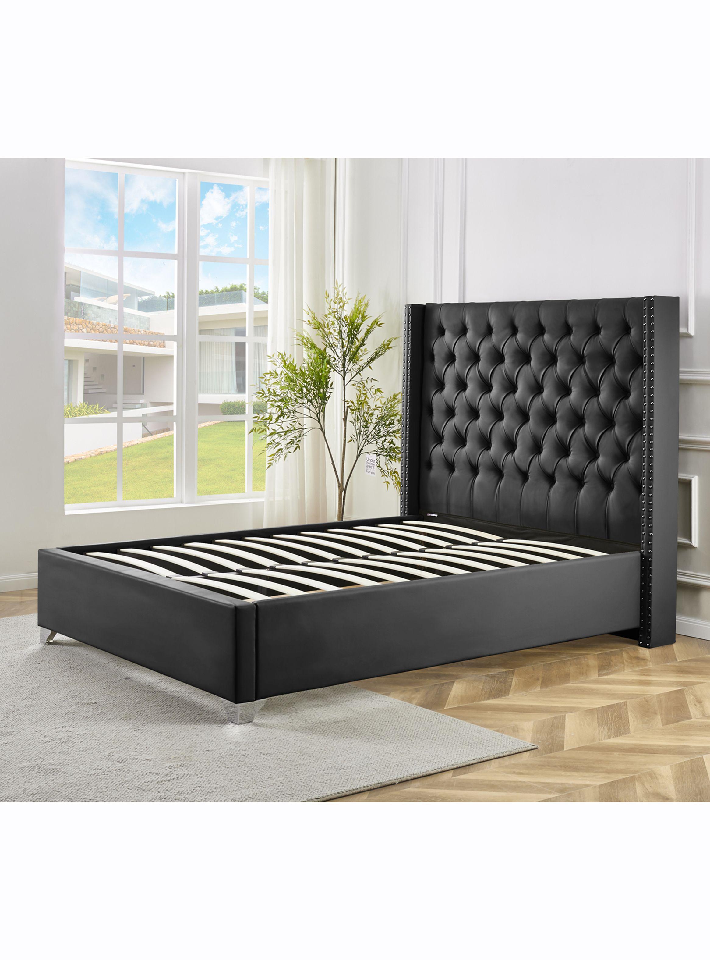 Base Agata 2 Plazas x 190 cm + Respaldo Negro-2