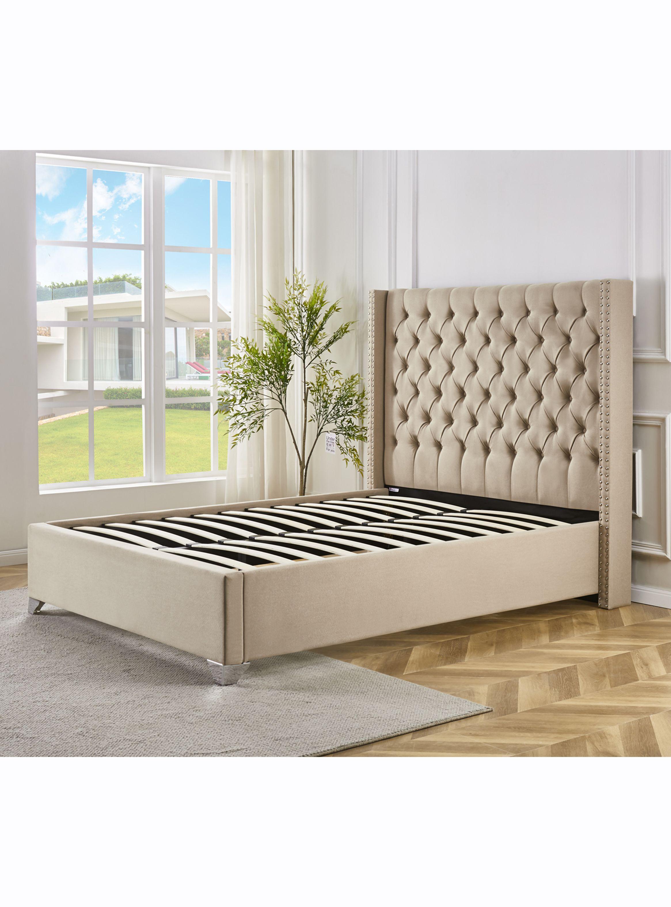 Base Agata 2 Plazas x190 cm + Respaldo Beige-2