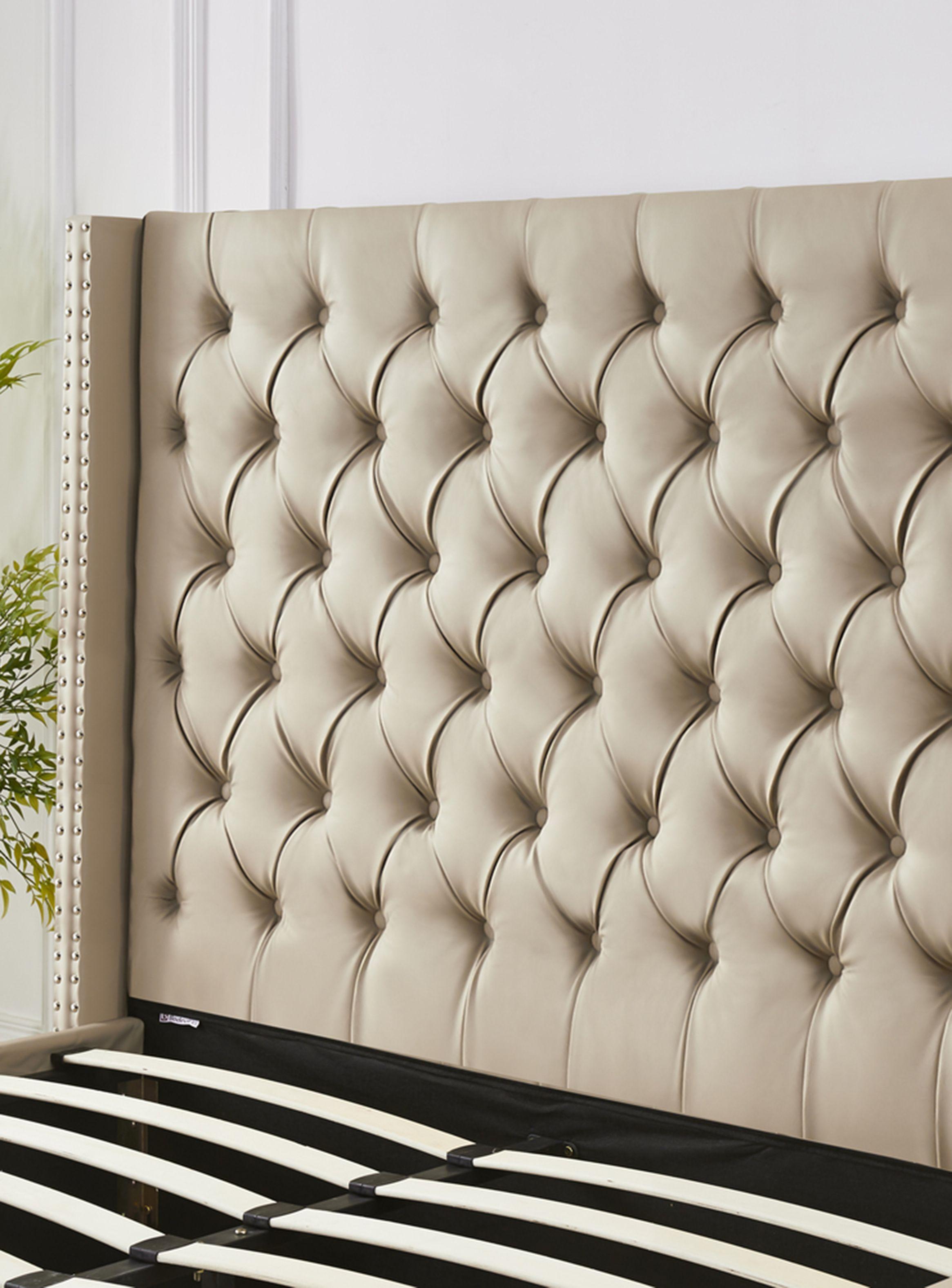 Base 2 Plazas Agata + Respaldo Beige-1