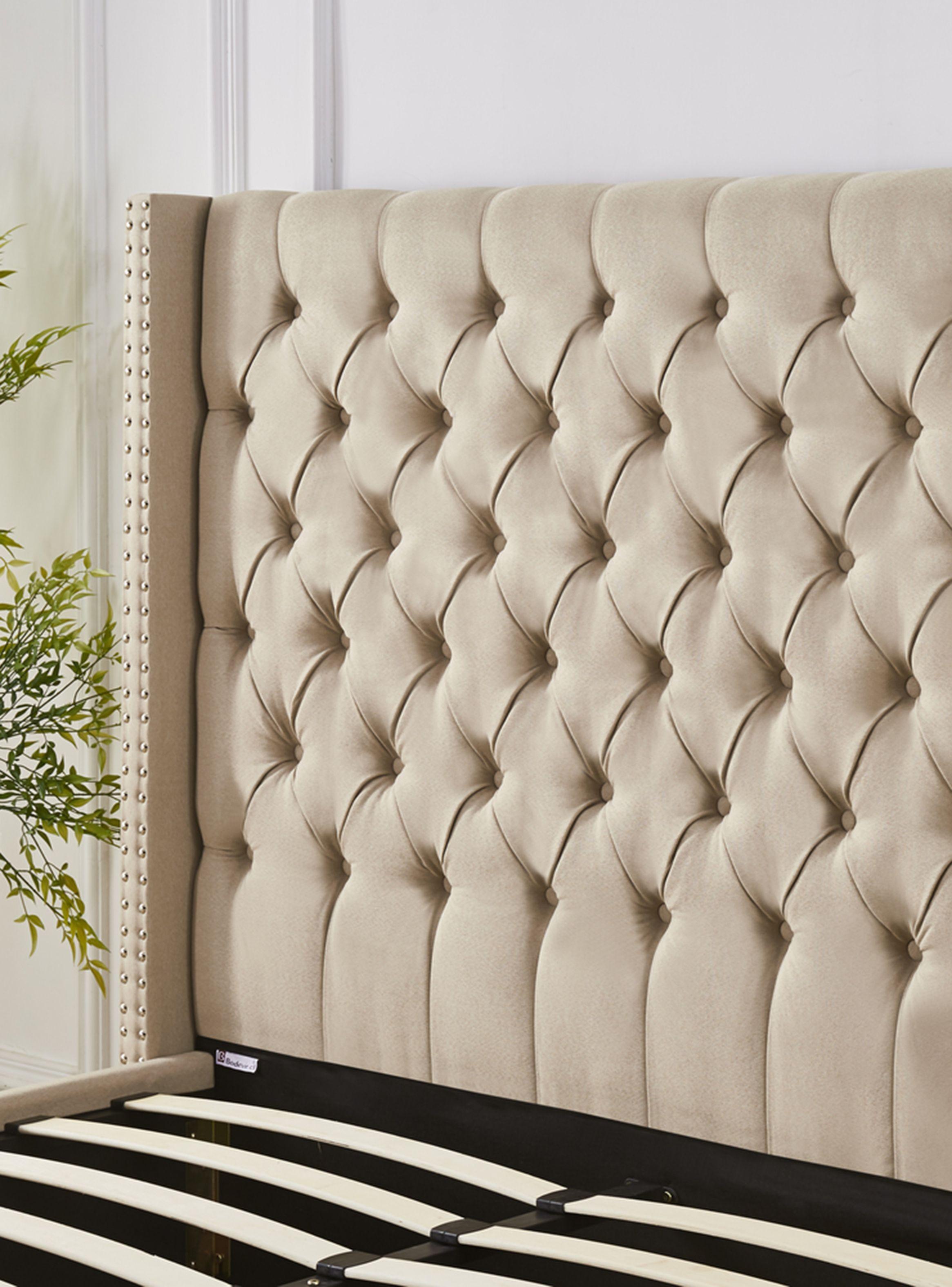 Base Agata 2 Plazas + Respaldo Beige-1