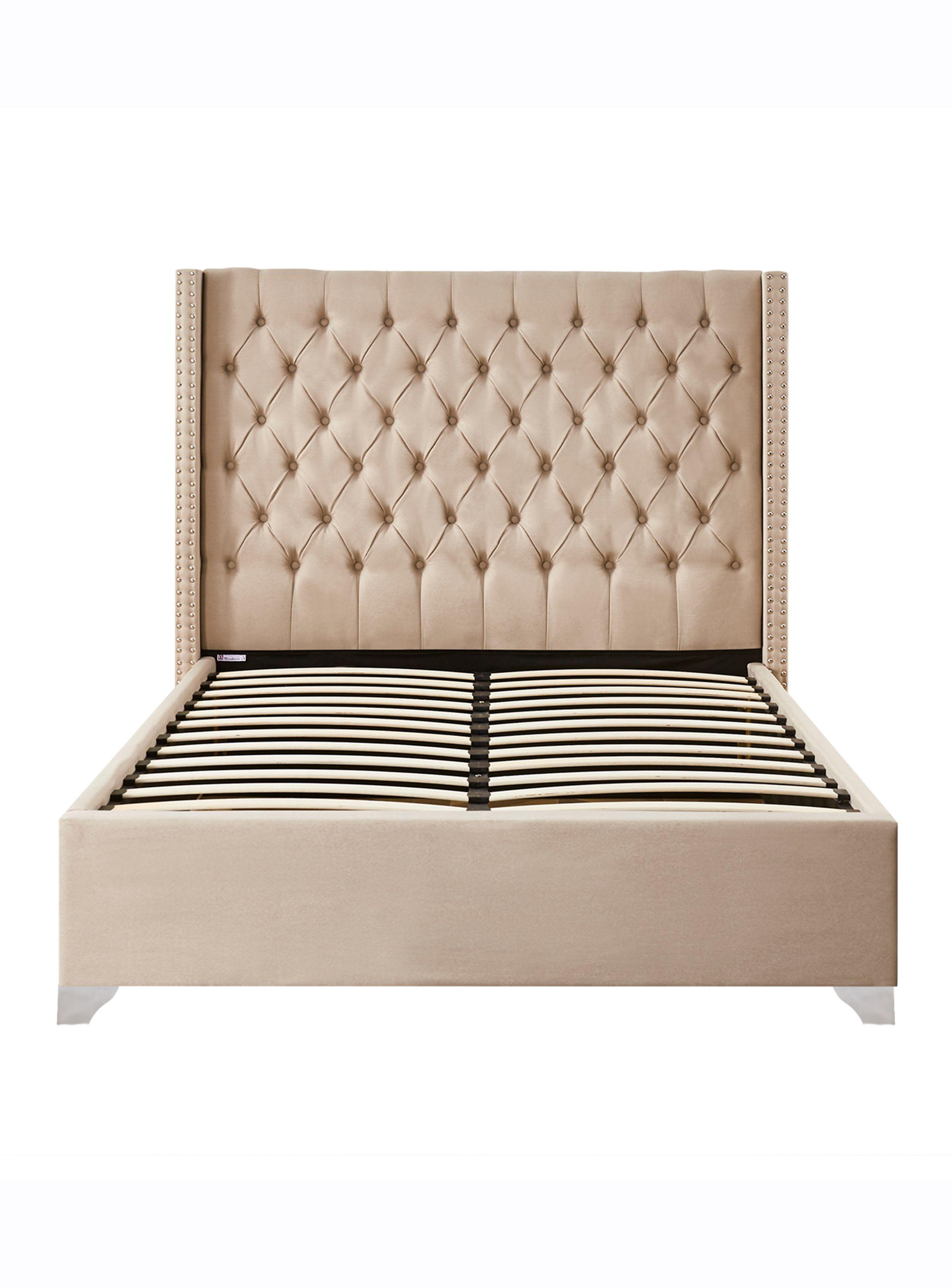 Base Agata 2 Plazas + Respaldo Beige-0