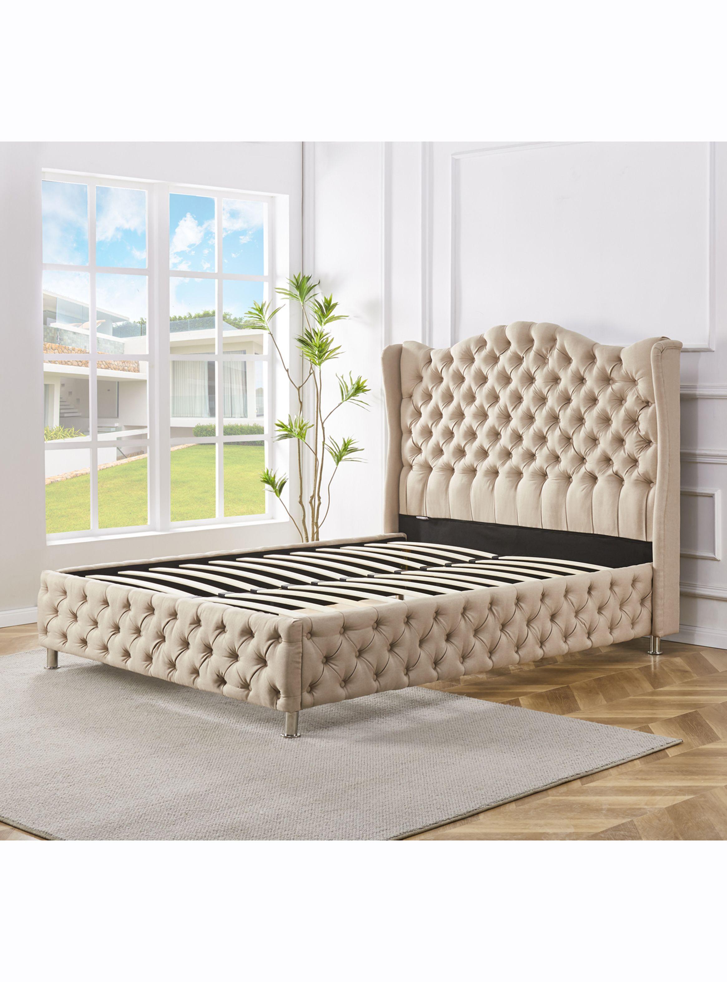 Base Topacio 2 Plazas Respaldo Beige-2