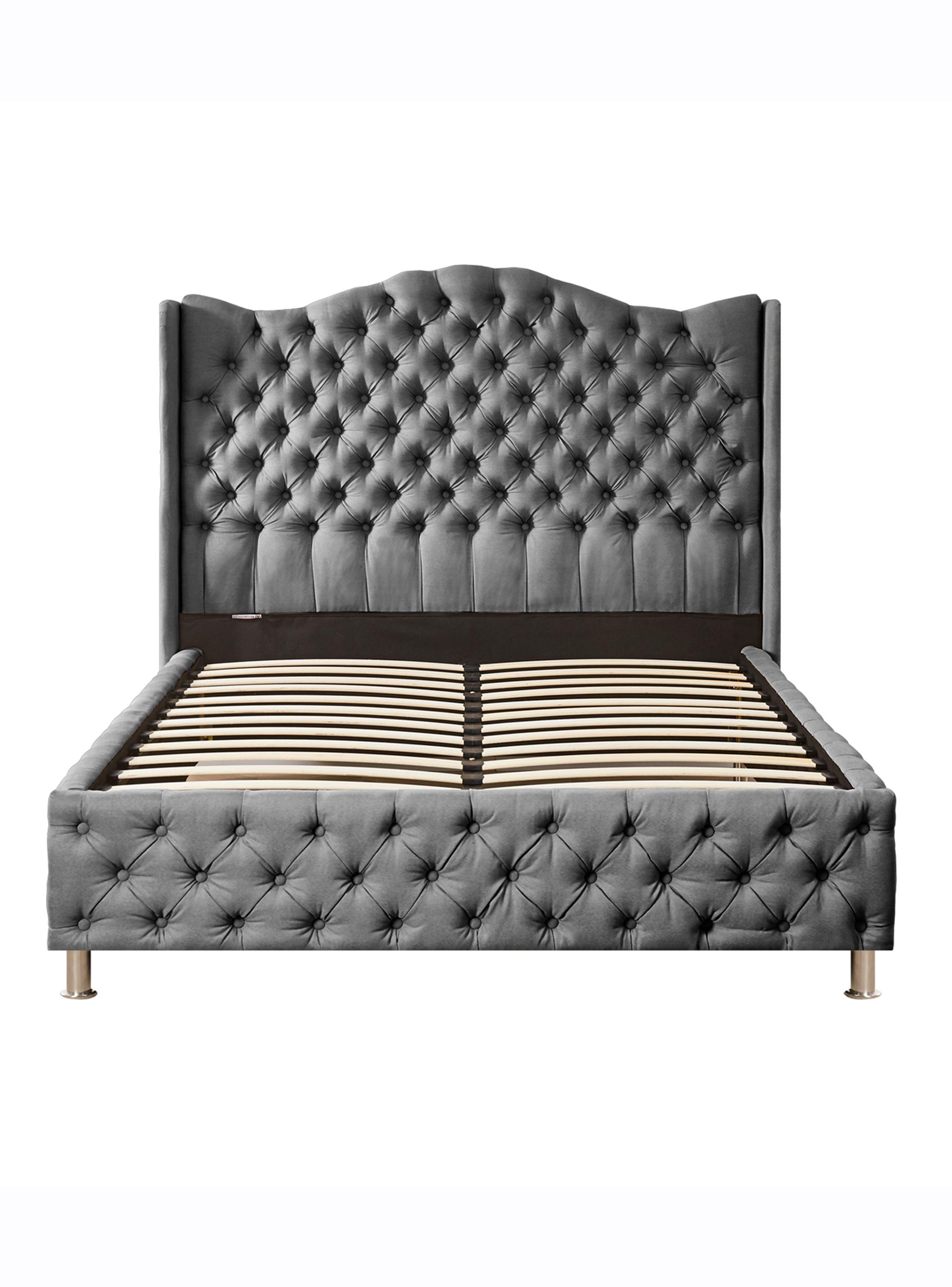 Base Topacio 2 Plazas x 190 cm + Respaldo Gris-0