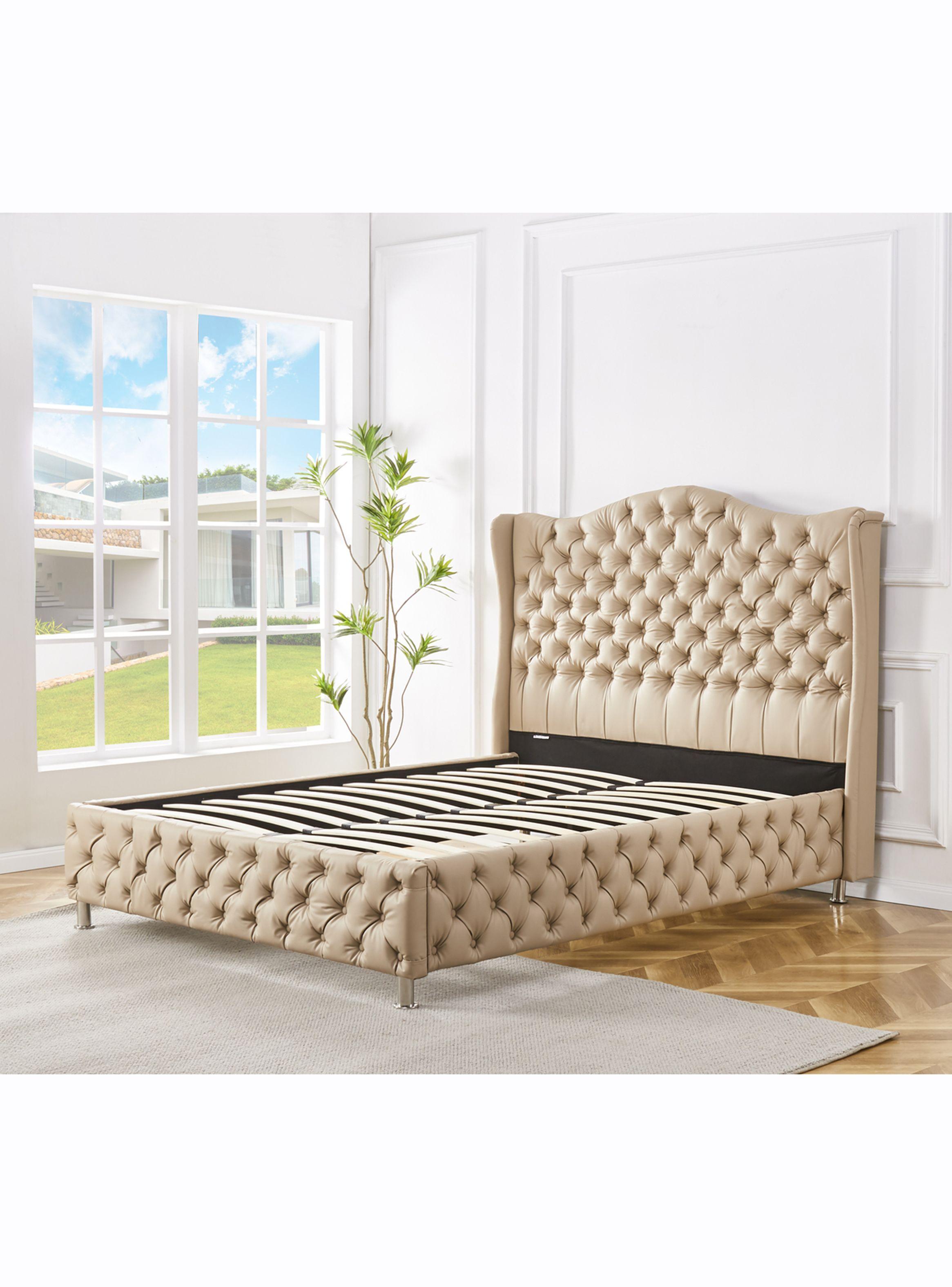 Base 2 Plazas Topacio + Respaldo Beige-2