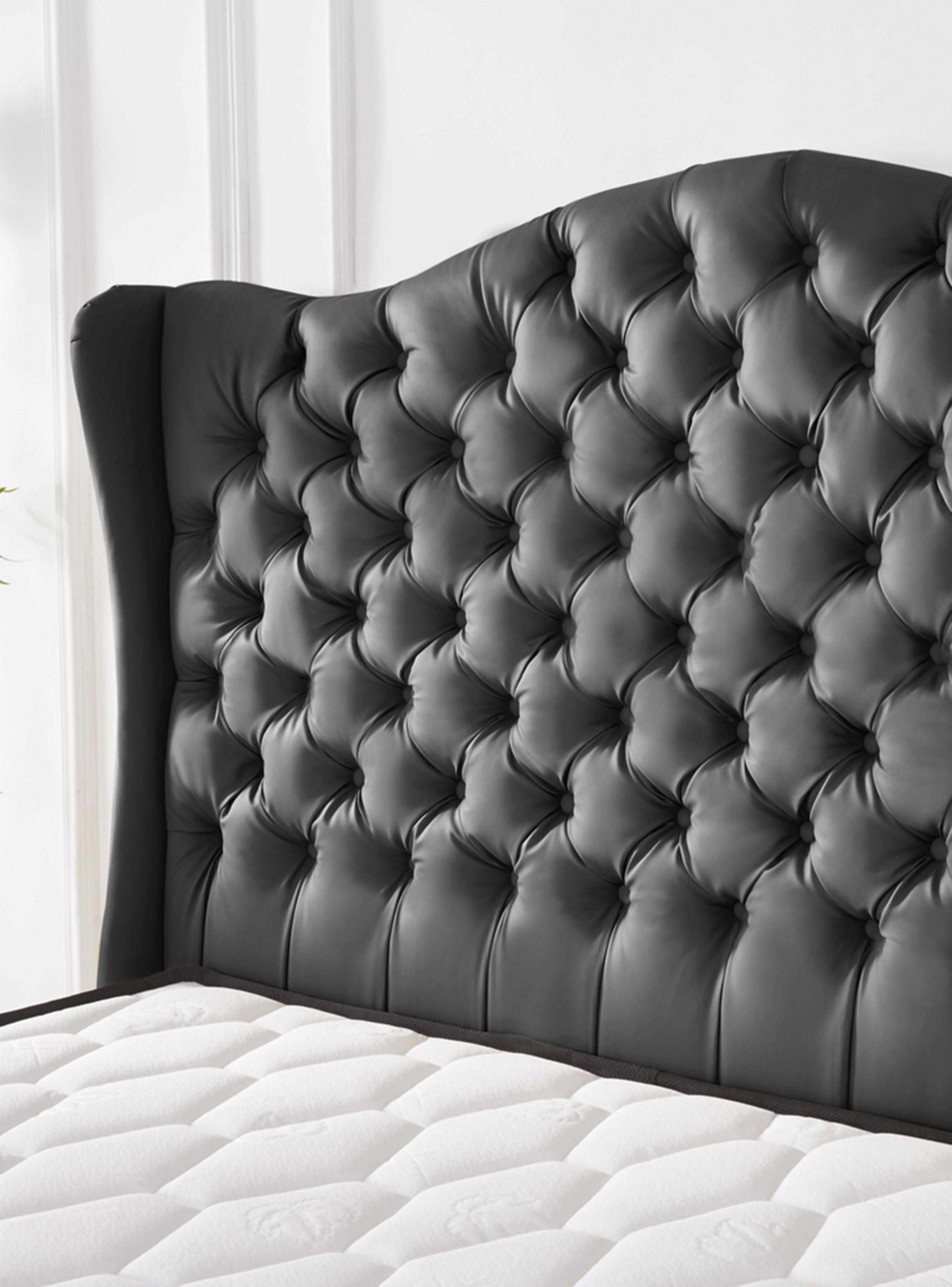 Base Topacio 2 Plazas x 190 cm + Respaldo Negro-1