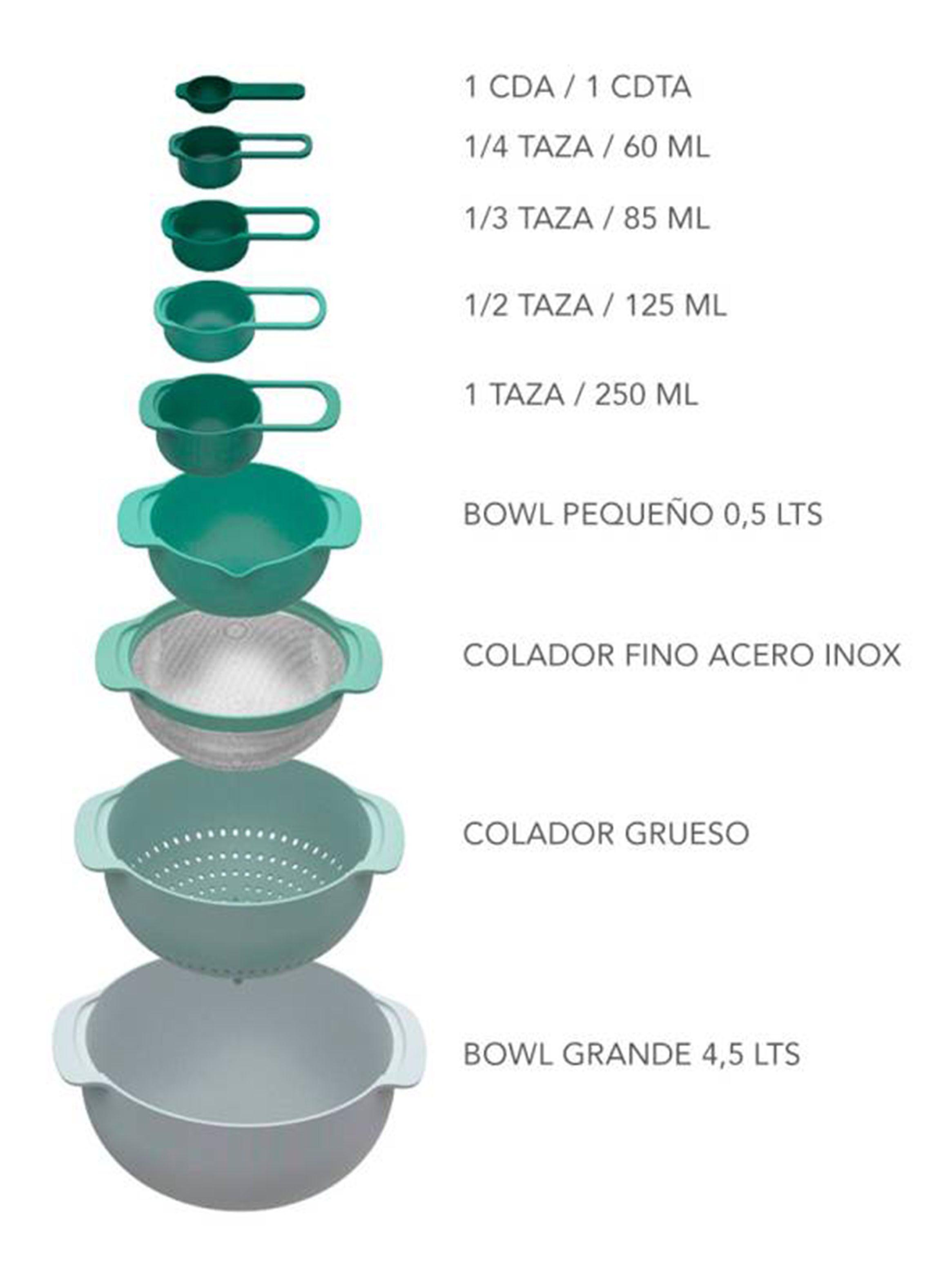 Set Bowls 9 Piezas Nest Salvia-1