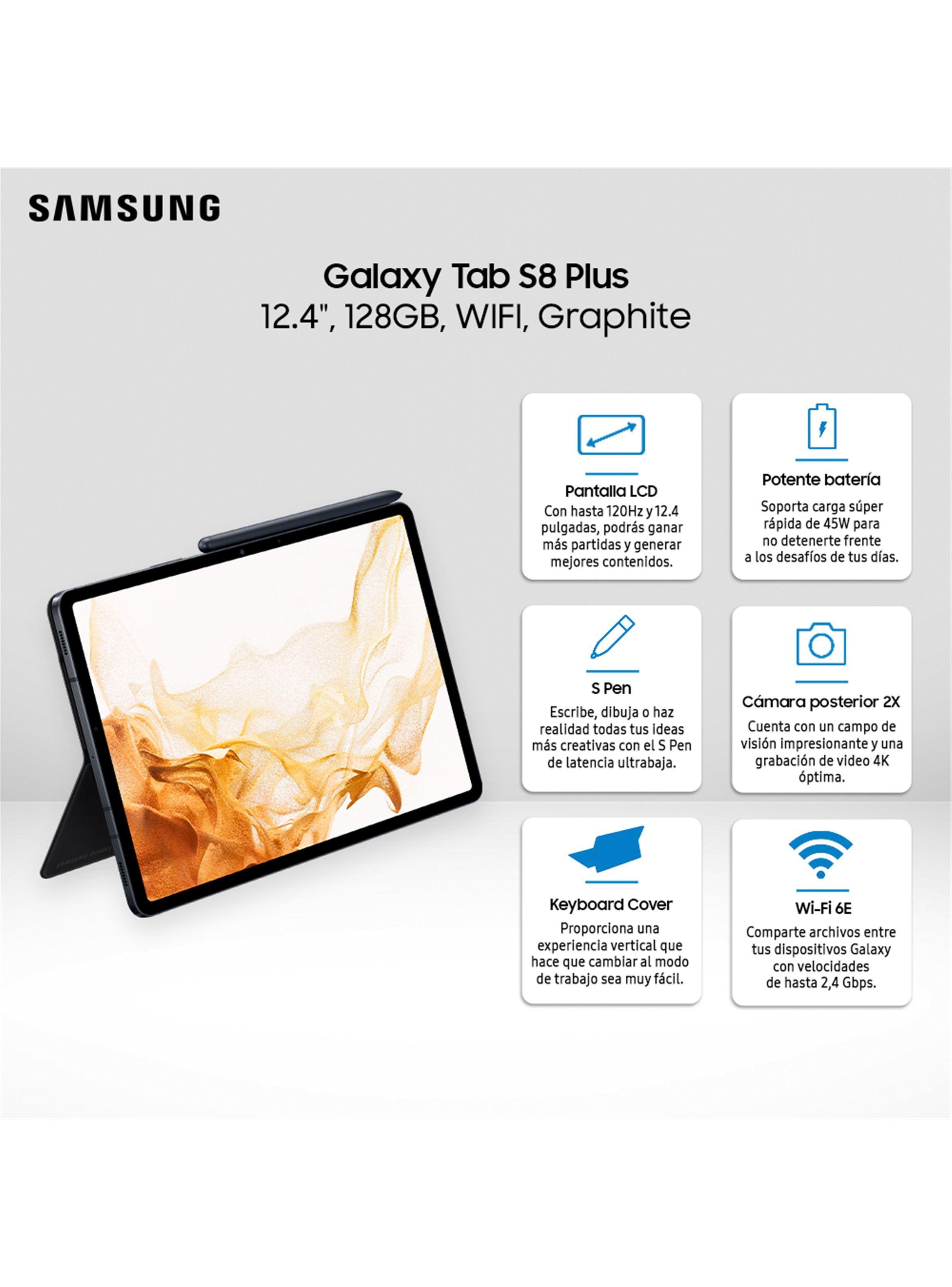 Tablet Galaxy Tab S8 Plus 128GB 12.4" WiFi Graphite + Keyboard Cover-4