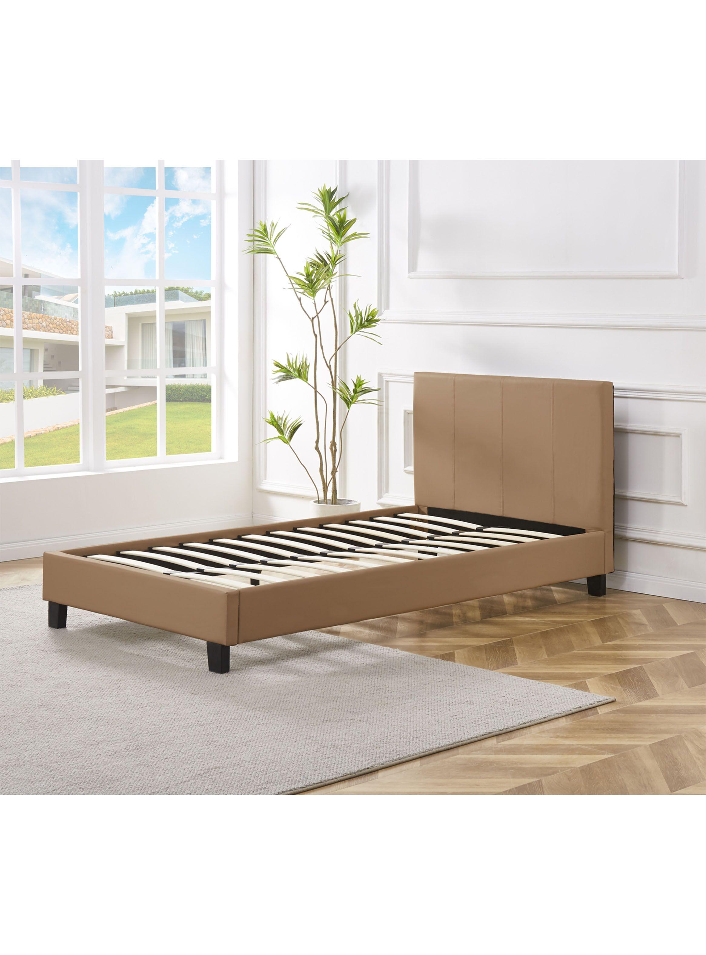 Base Clasica 1 Plaza x 190 cm + Respaldo Café-2