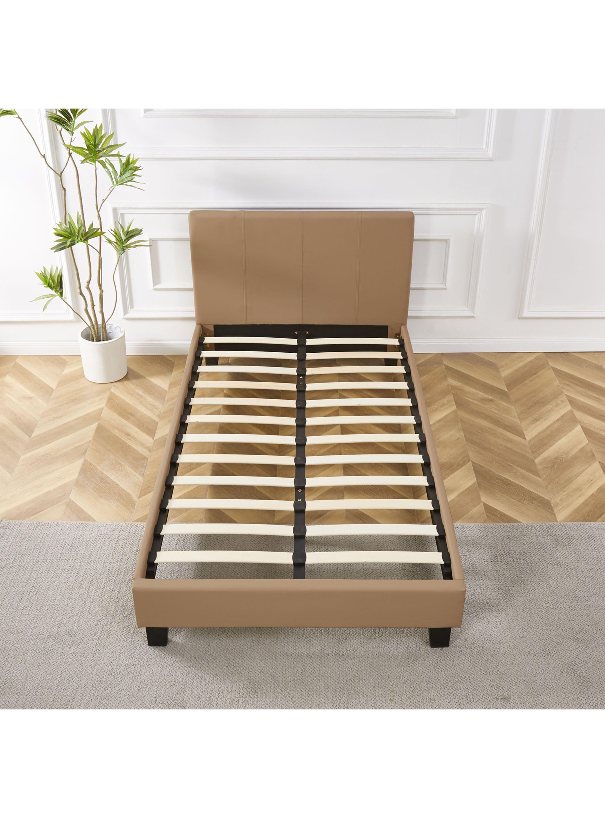 Base Clasica 1 Plaza x 190 cm + Respaldo Café-1