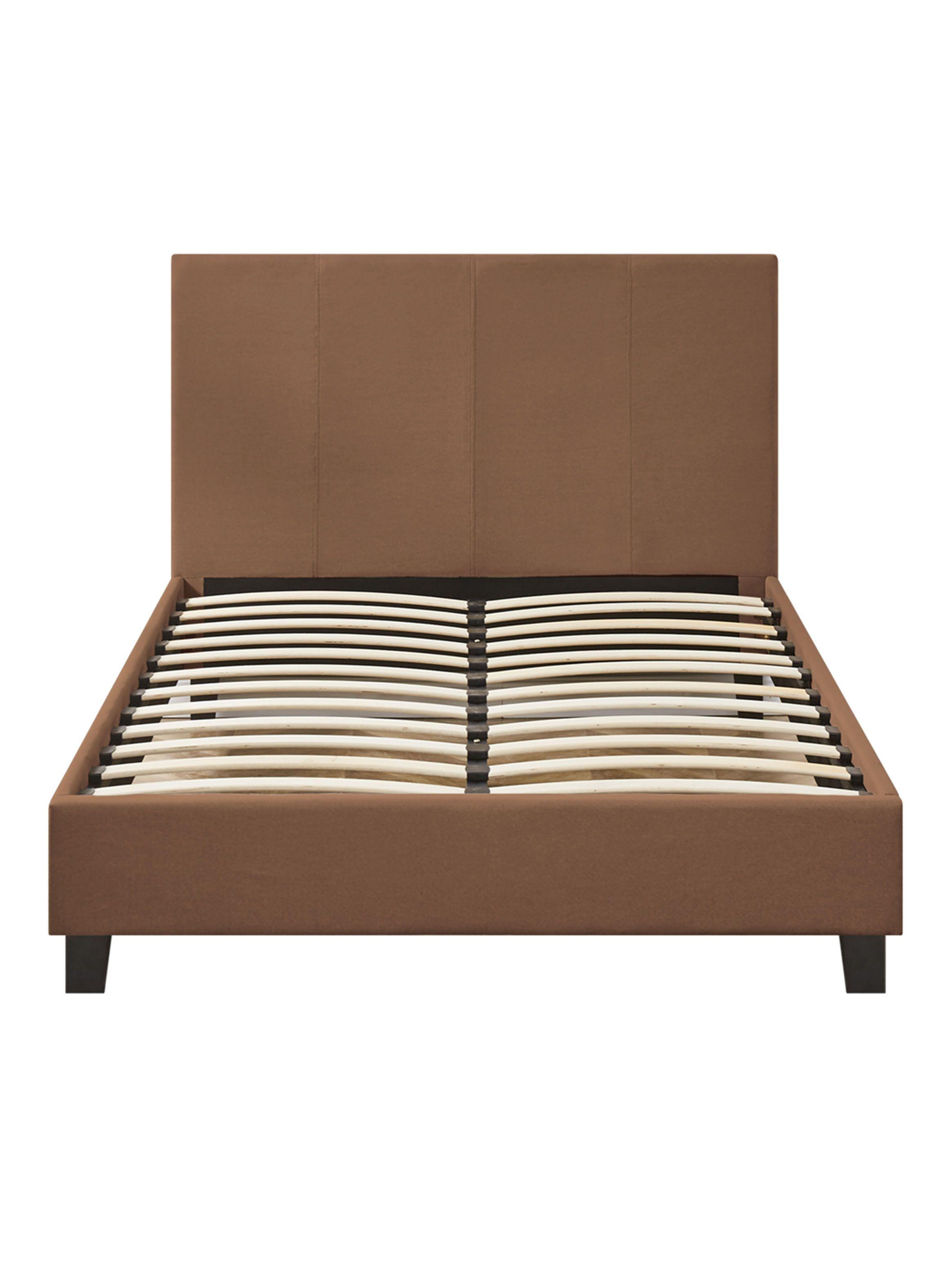 Base Clasica 1 Plaza x190 cm Lino + Respaldo Café-0