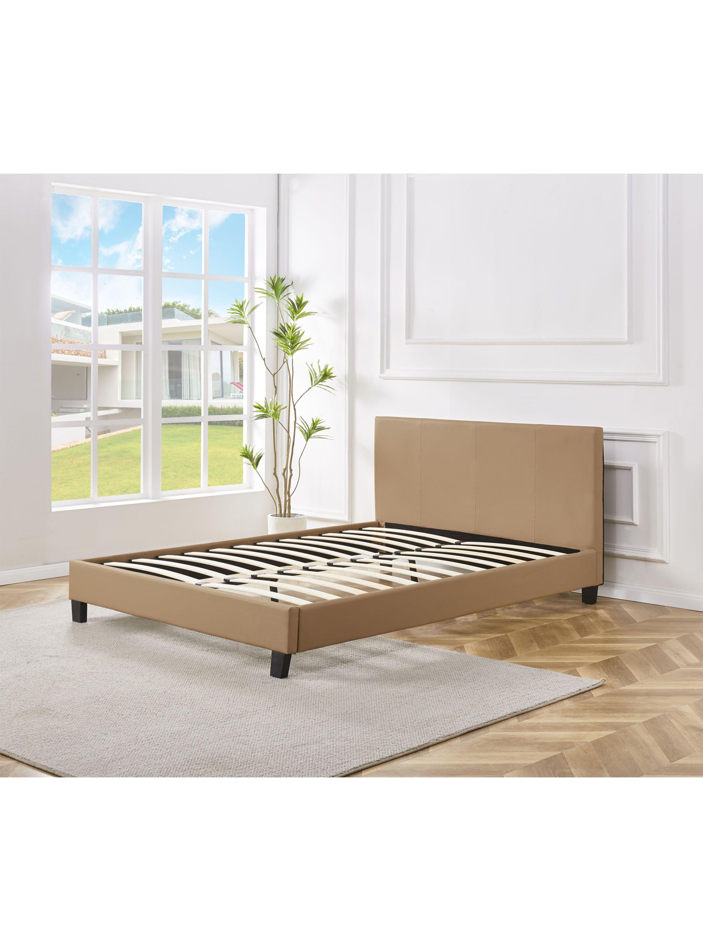 Base Clasica 2 Plazas PU + Respaldo Café-2