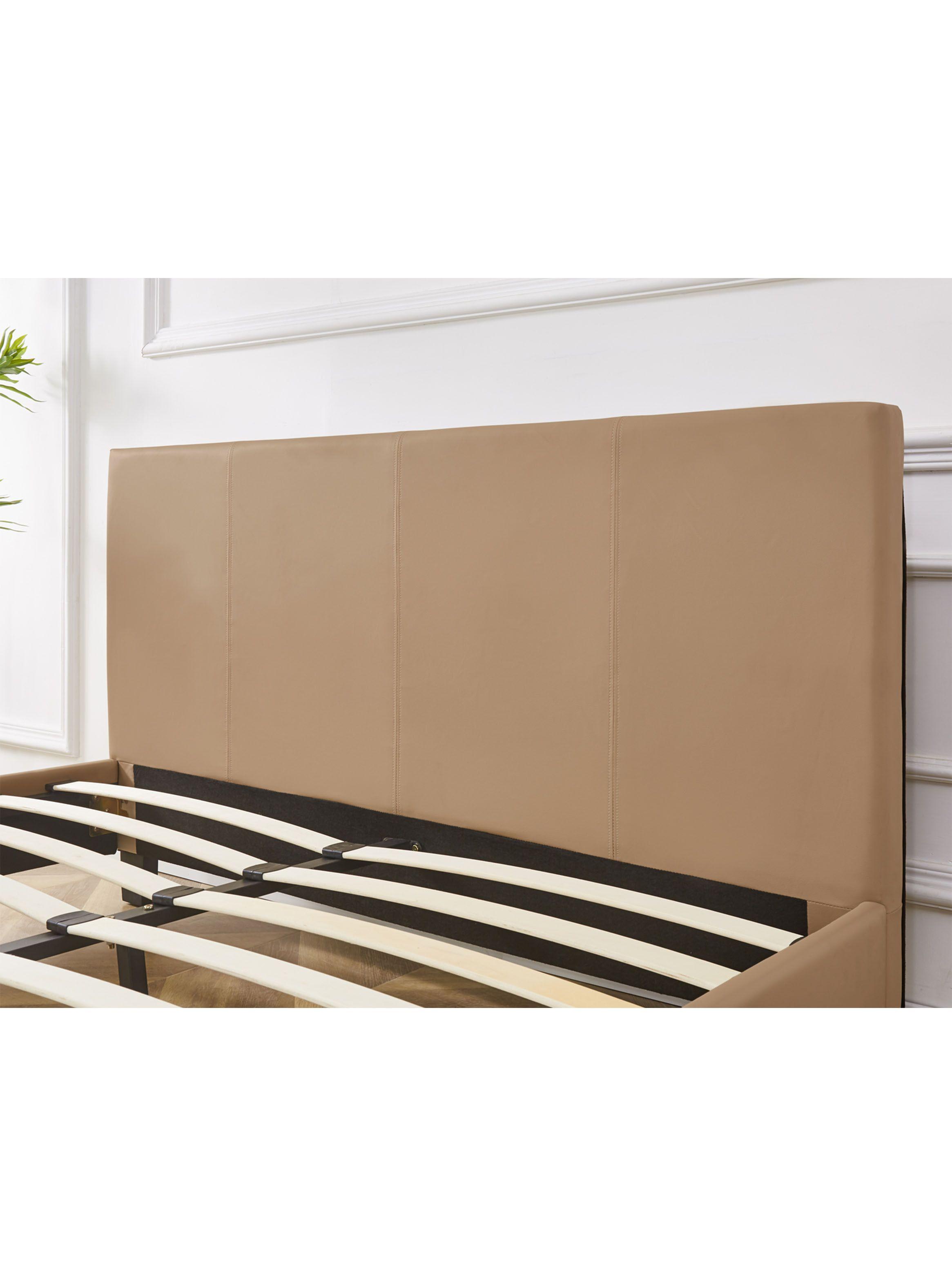 Base Clasica 2 Plazas PU + Respaldo Café-1