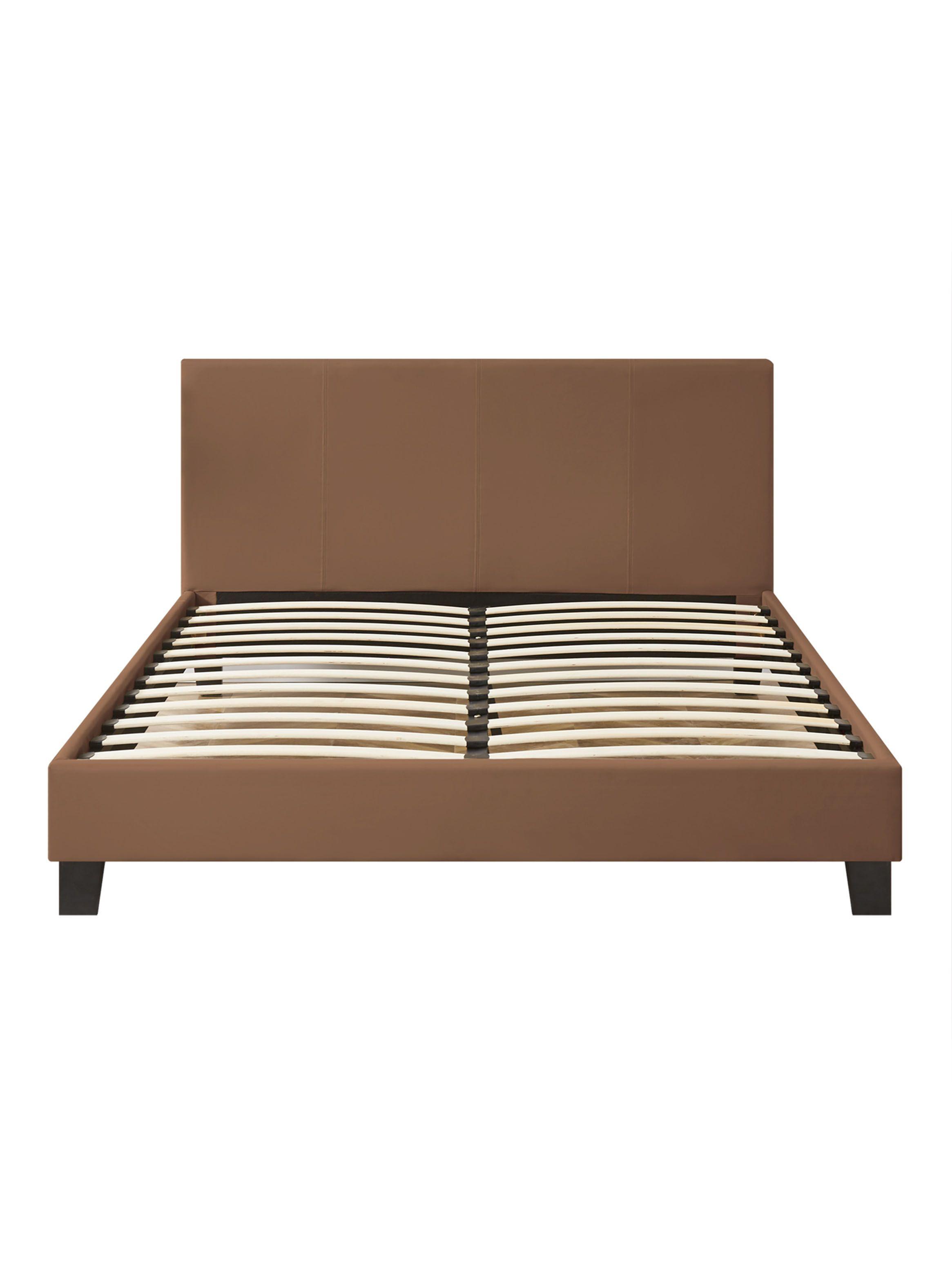 Base Clasica King PU + Respaldo Chocolate-0