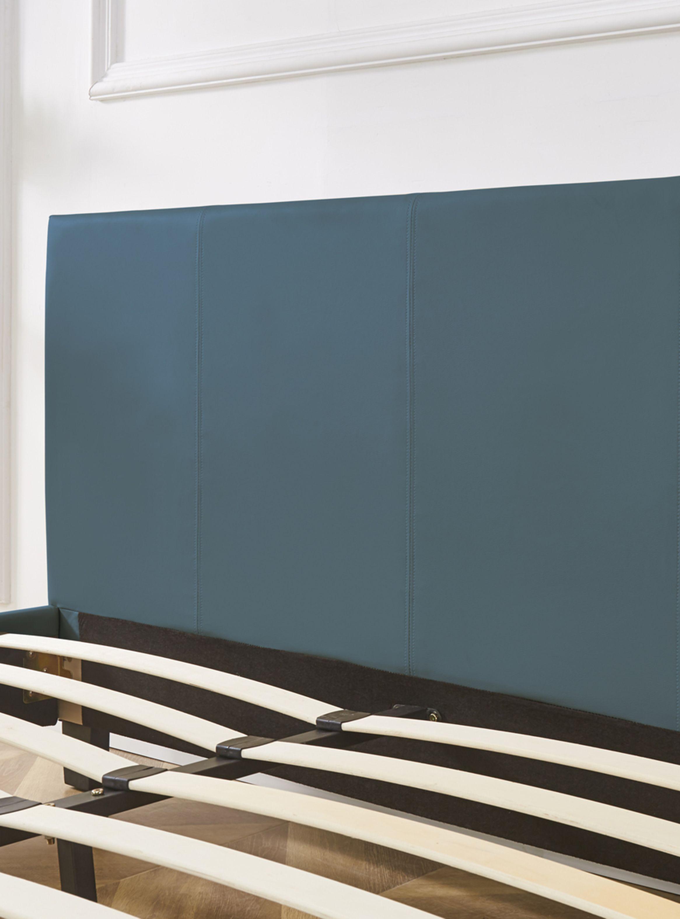 Cama Americana Clasica 2 Plazas + Respaldo Verde-1