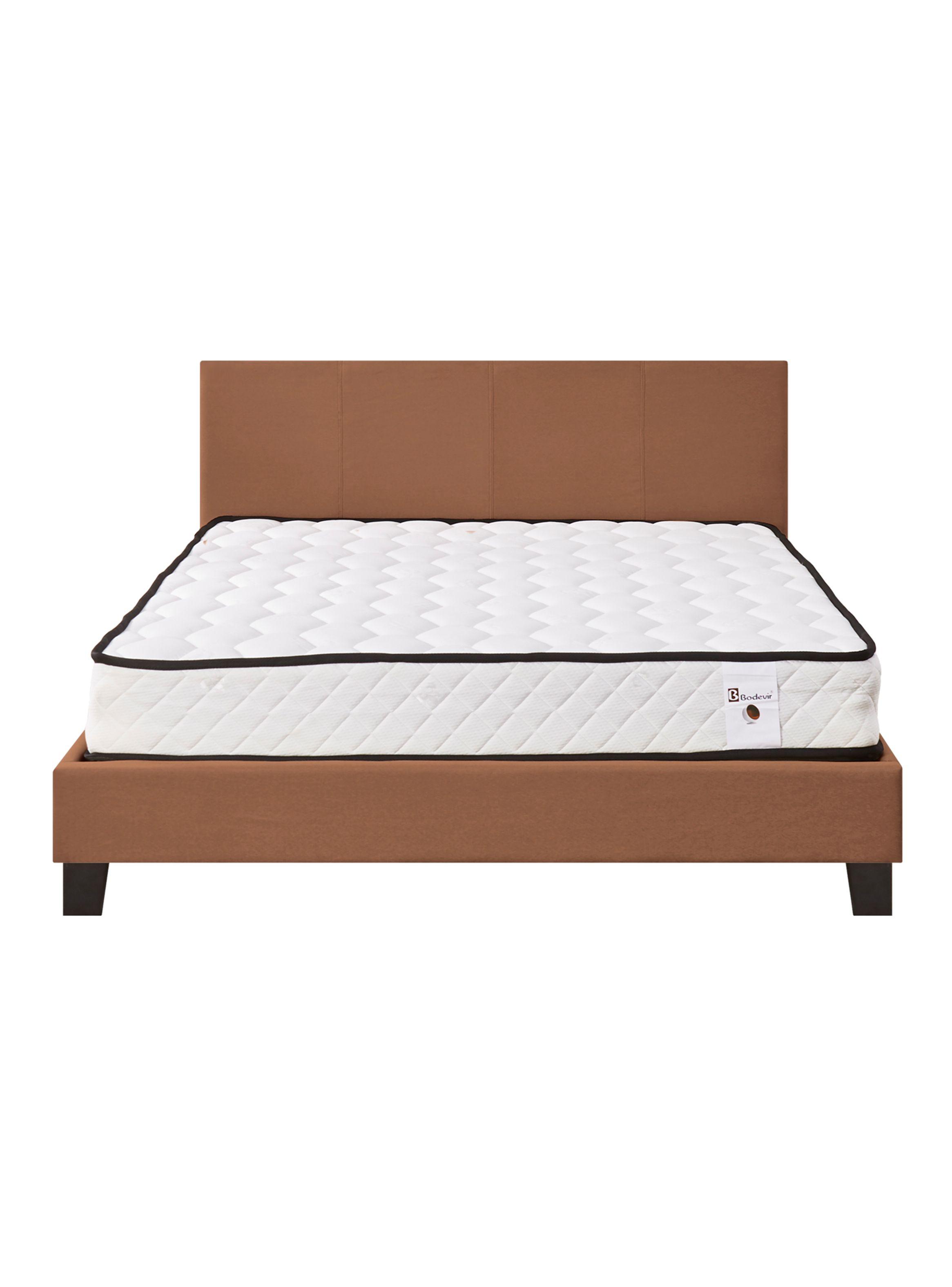 Cama Americana Clasica 2 Plazas Lino + Respaldo Café-0