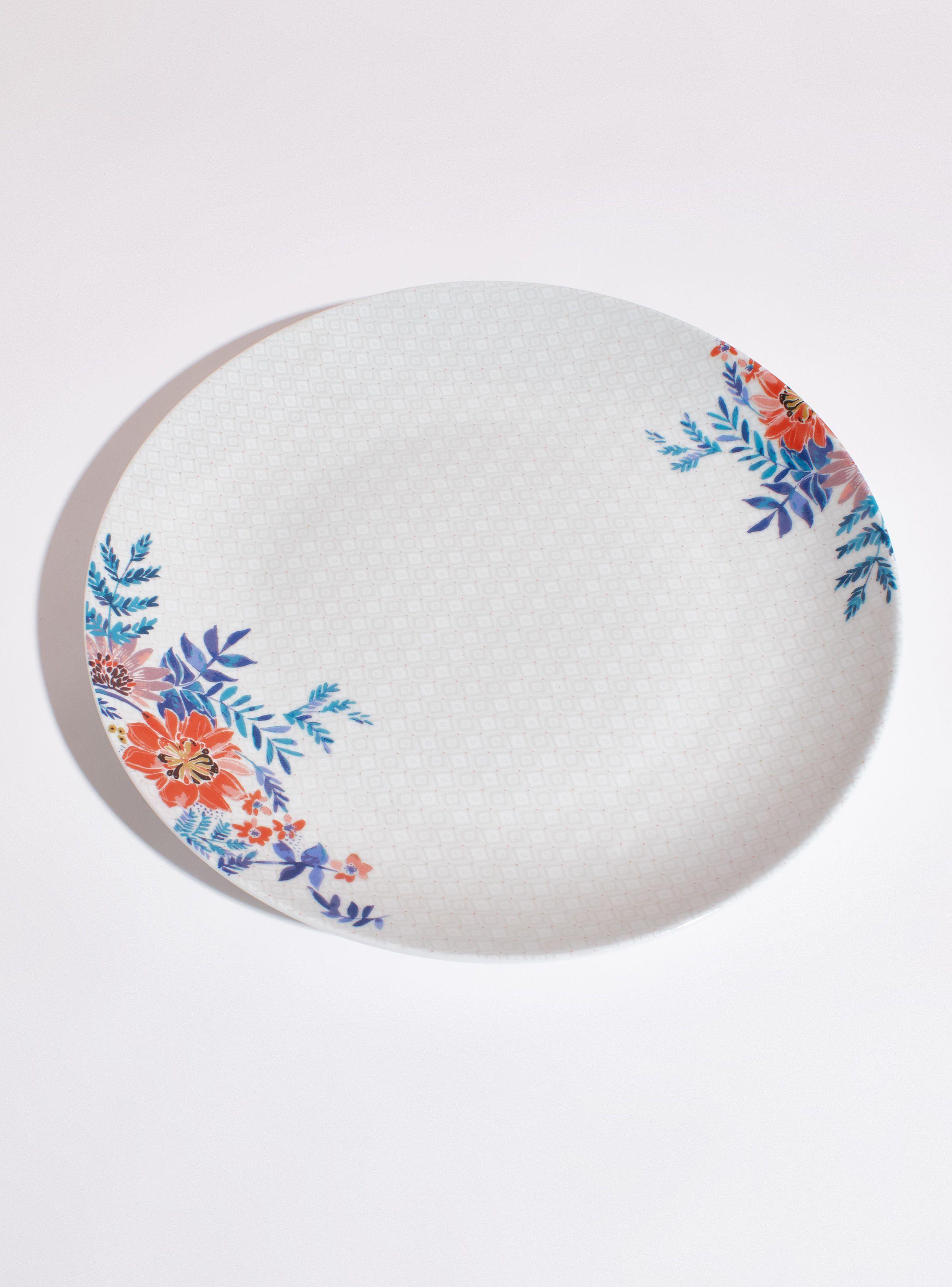 Set Vajilla 24 Piezas Mariposa Azul Porcelana-1