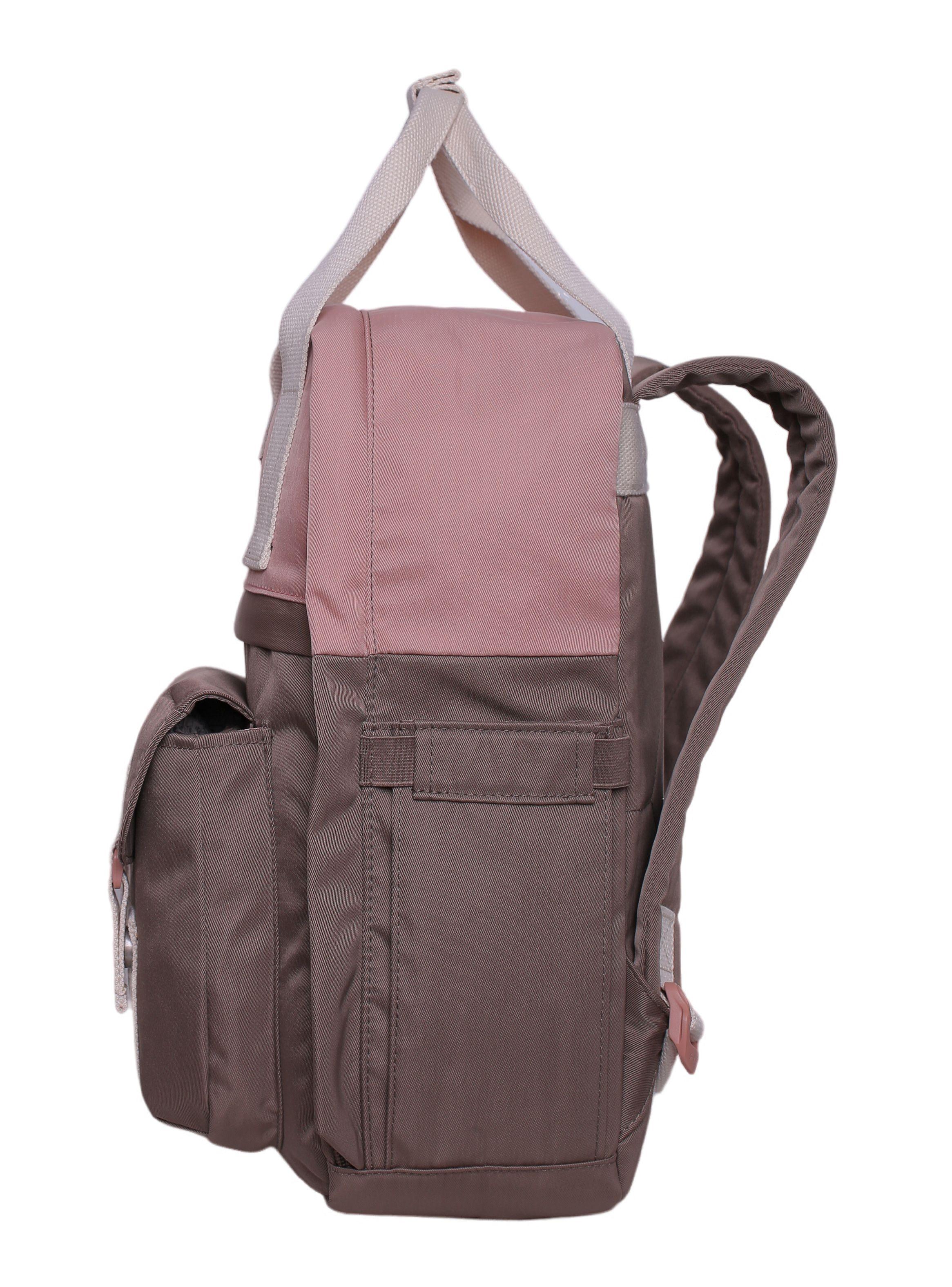 Mochila Juvenil Omega Color Block Café-5