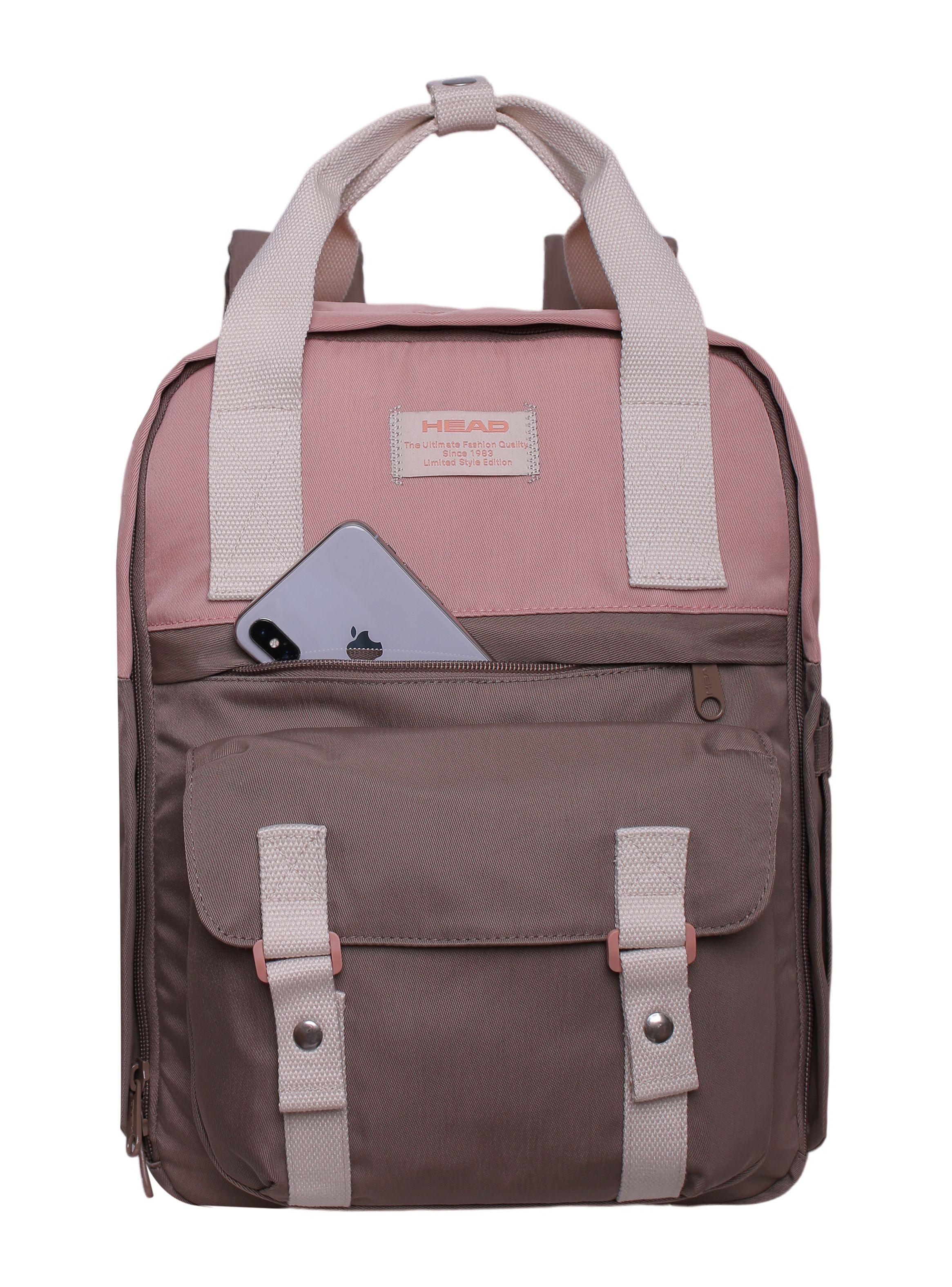 Mochila Juvenil Omega Color Block Café-2