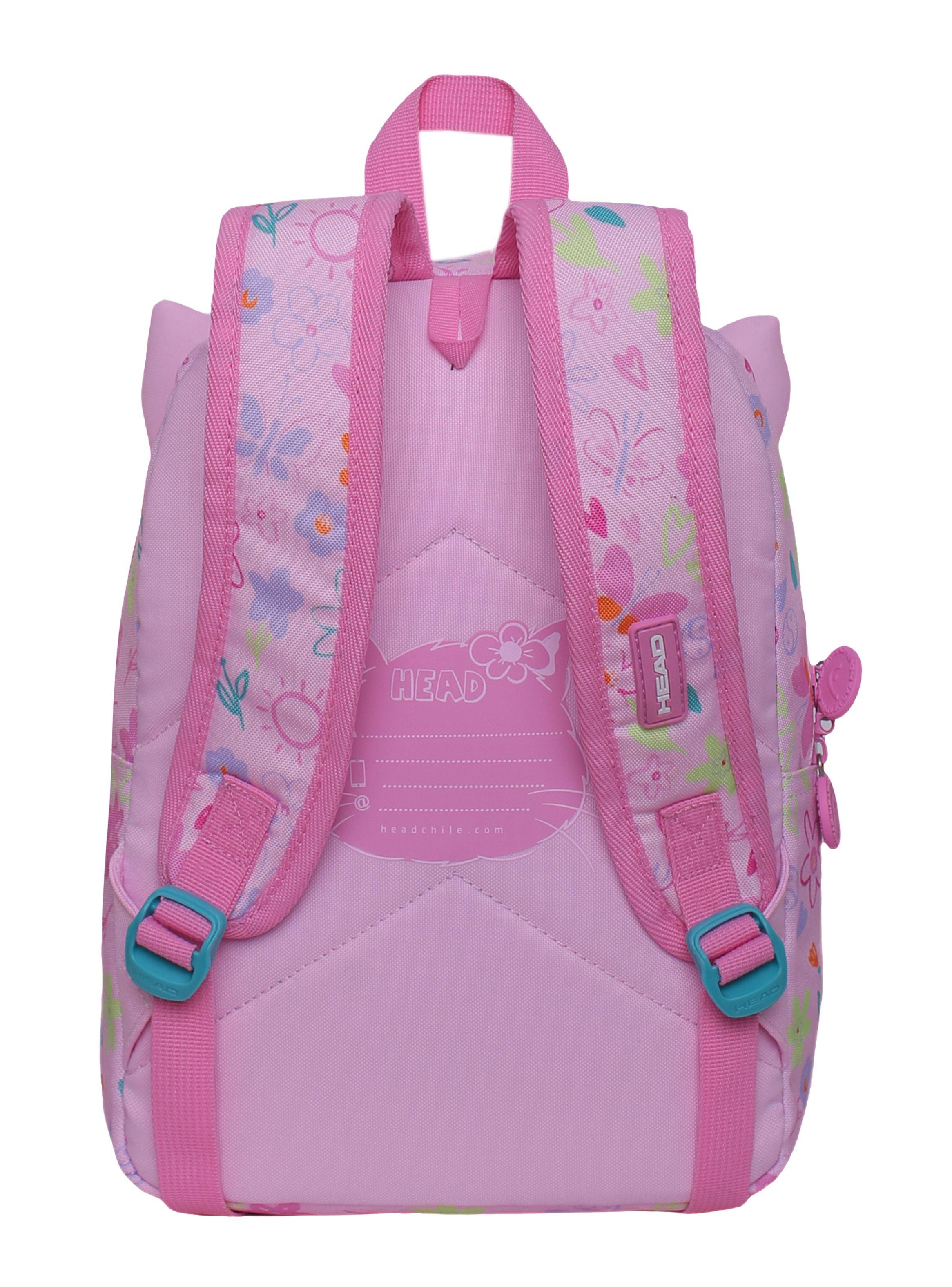 Mochila Infantil Pop Gatito Flowers Rosado-1