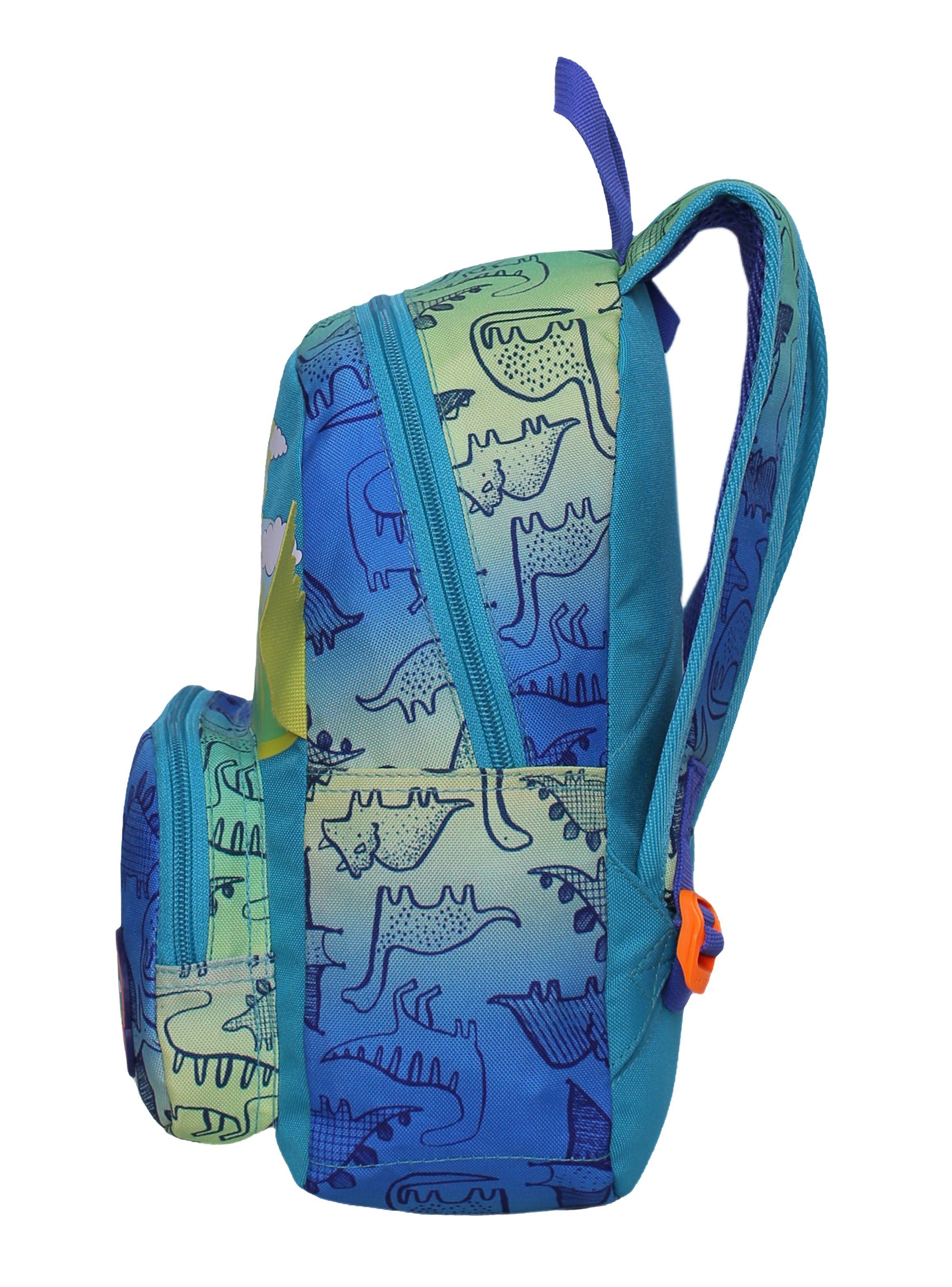 Mochila Infantil Pop Dino Faded Azul-3