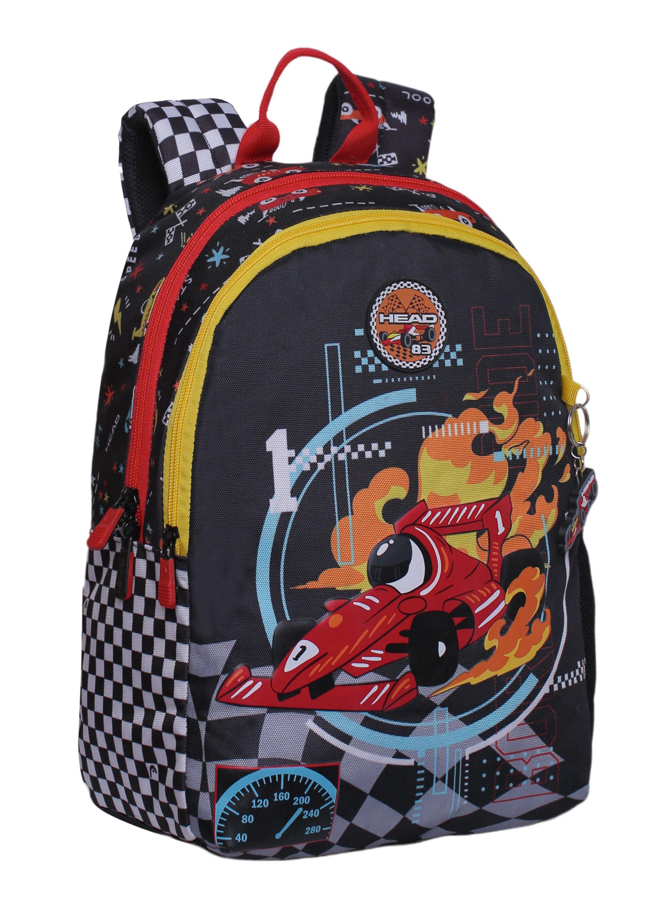 Mochila Infantil Biónica Race Car Negro-0